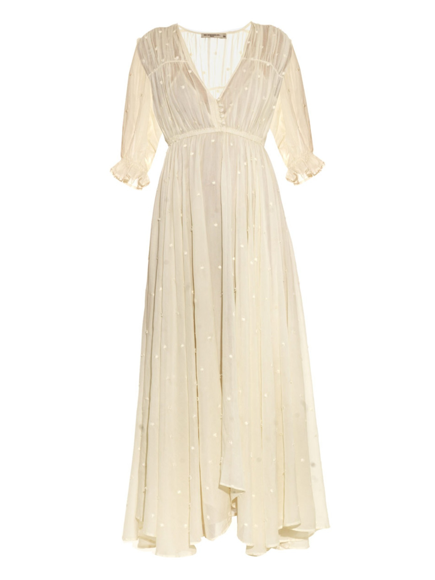 Lyst - Mes Demoiselles Louise Embroidered Cotton-gauze Dress in White