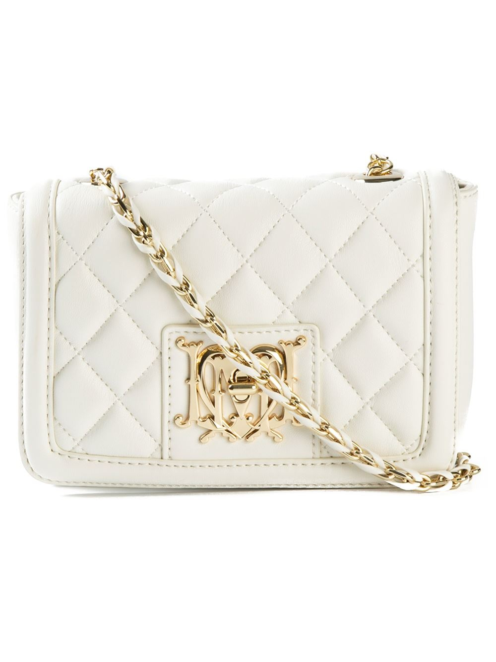 Lyst - Love Moschino Quilted-Leather Cross-Body Bag in White