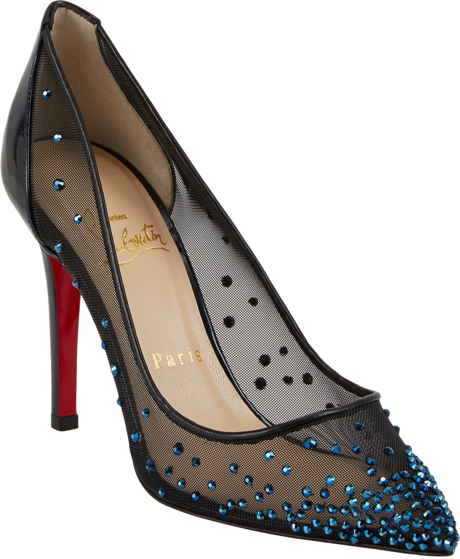 christian louboutin Strass T-strap pumps | cosmetics digital ...