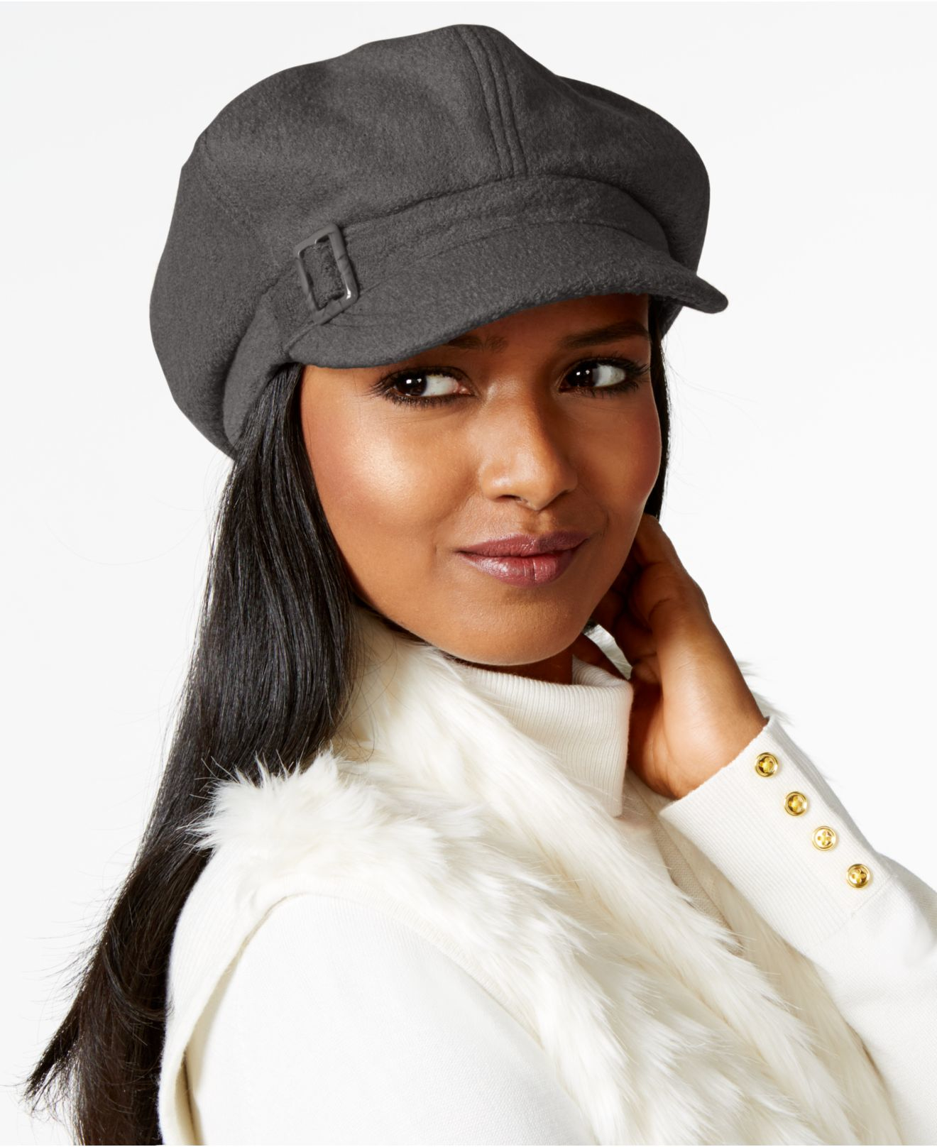Lyst Nine West Boucle Newsboy Hat in Gray