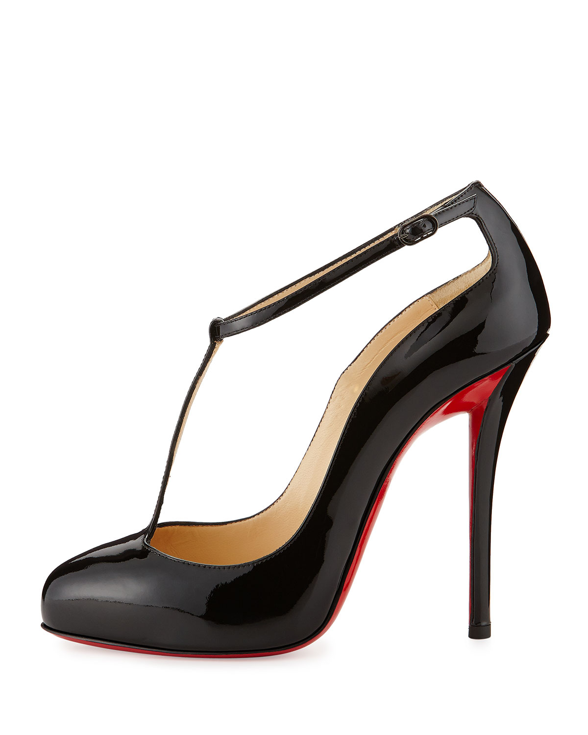 christian louboutin ditassima patent t strap pump black christian louboutin ditassima patent t strap pump black
