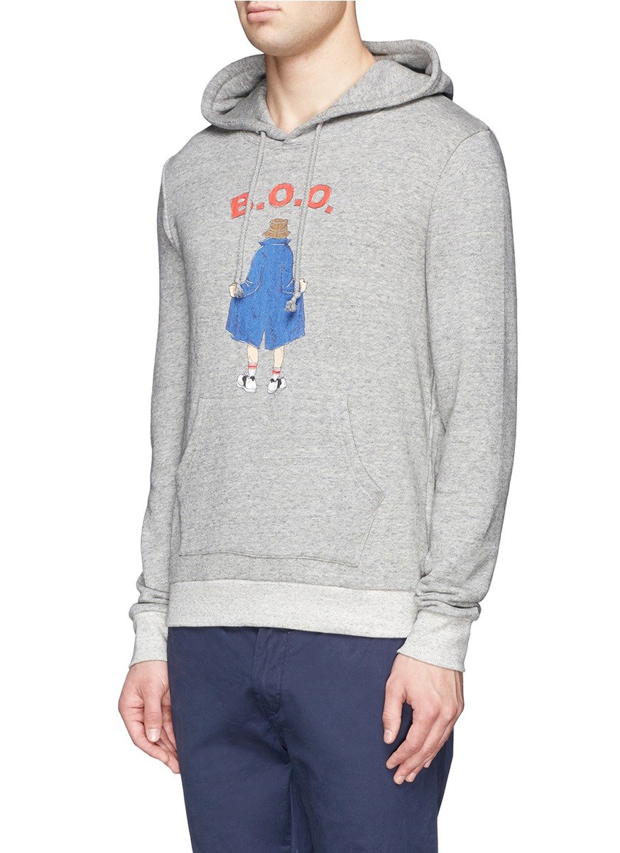 Lyst - Band Of Outsiders Flasher Print Hoodie in Gray for Men