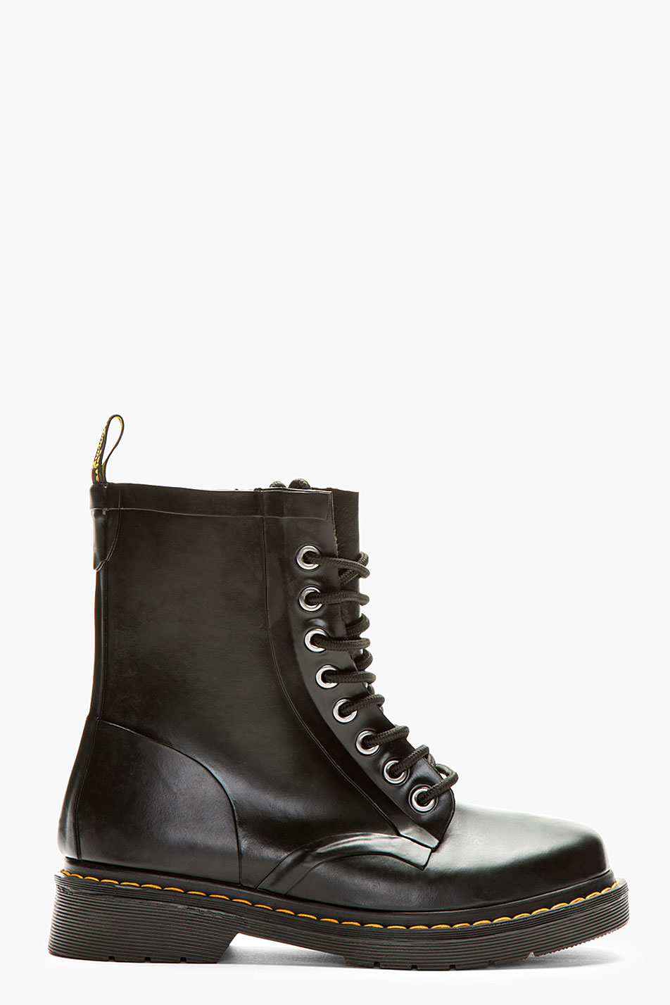 Lyst Dr. Martens Black Rubber 8_eye Drench Boots in