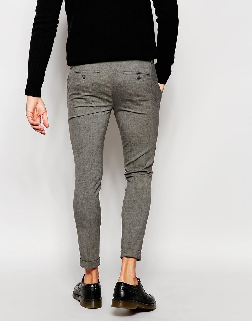 asos skinny grey joggers