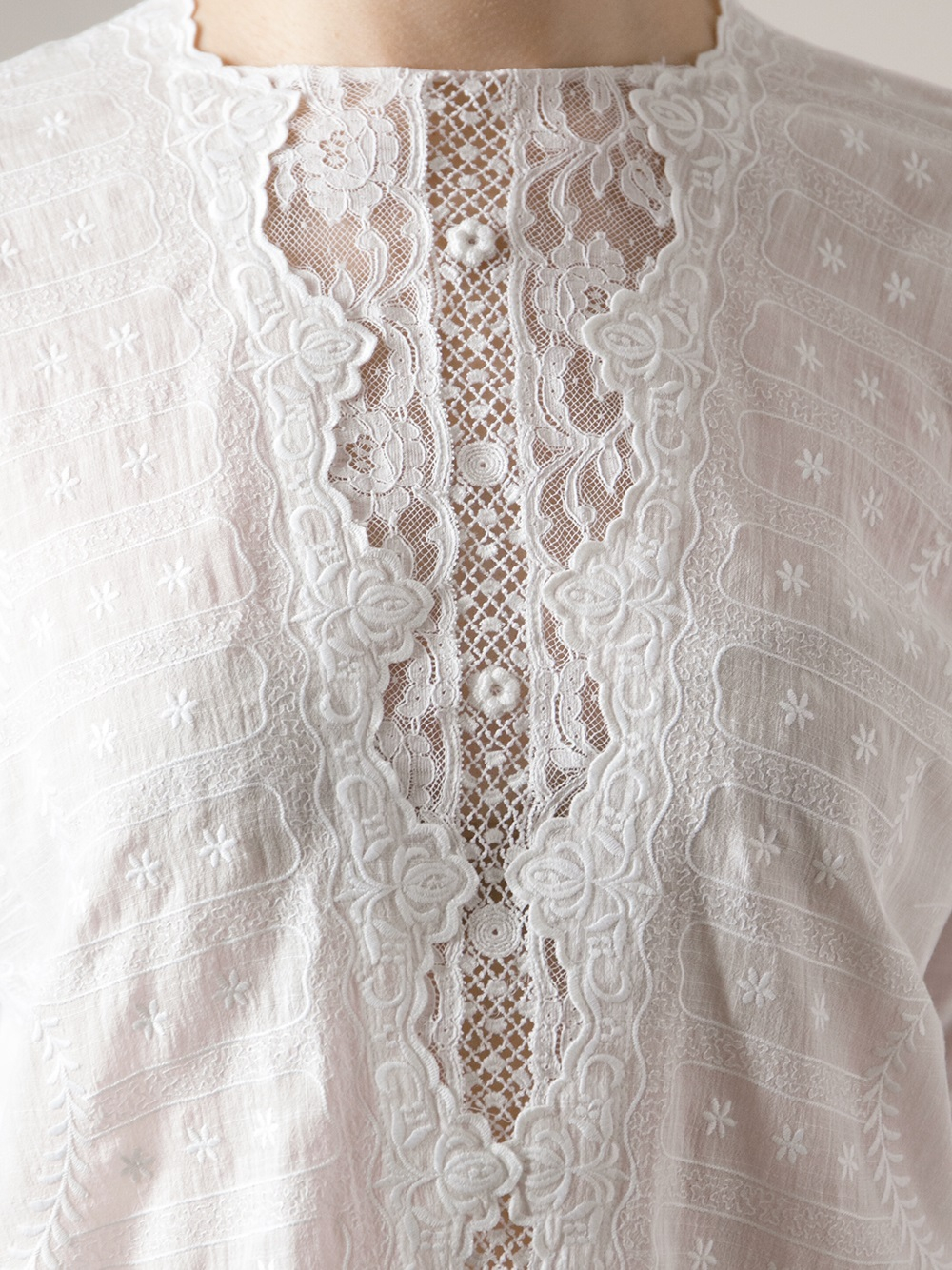 Lyst - Vanessa Bruno Albane Embroidered Blouse in White