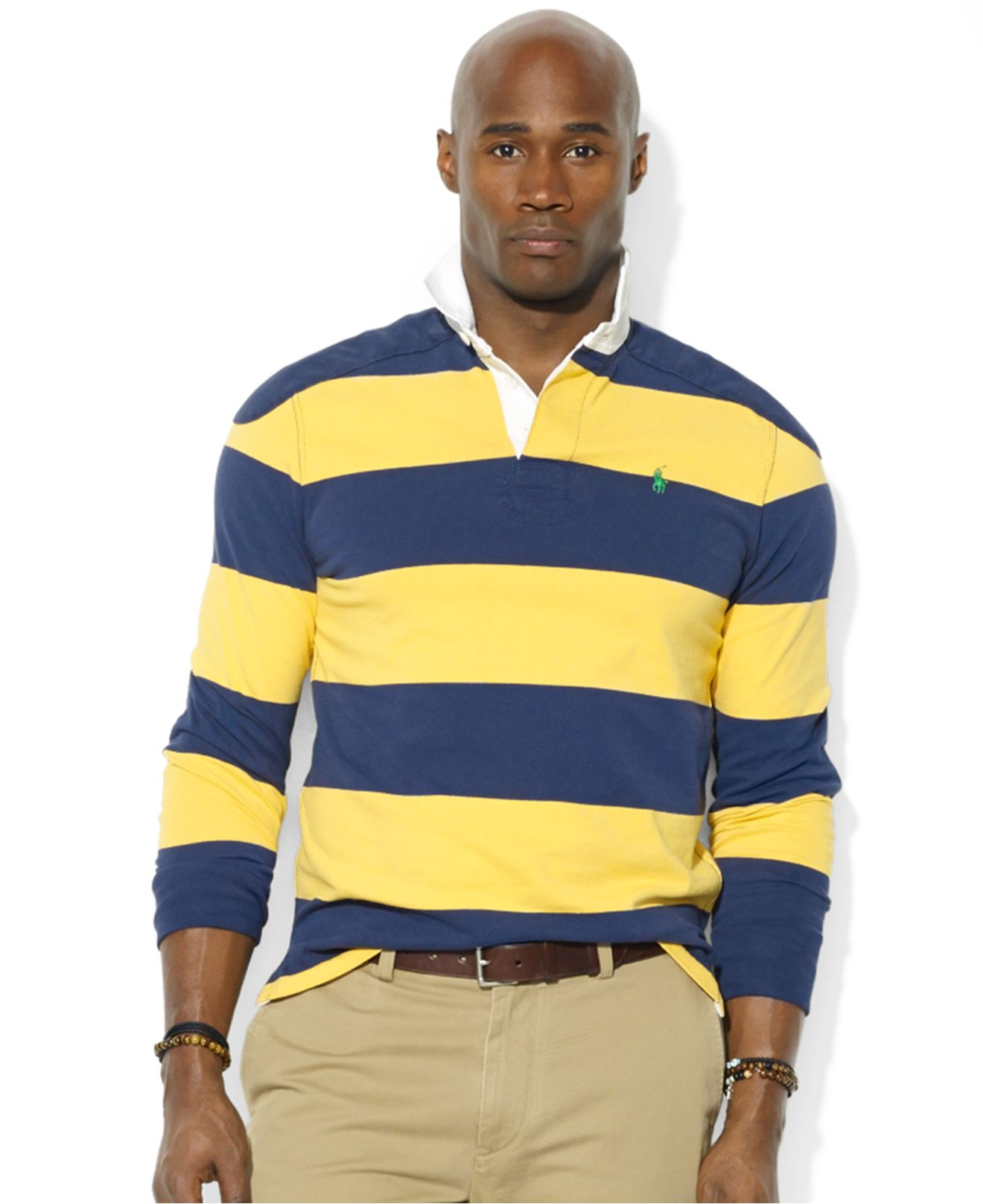 Lyst - Polo Ralph Lauren Big And Tall Long-Sleeve Stripe Rugby Shirt in ...