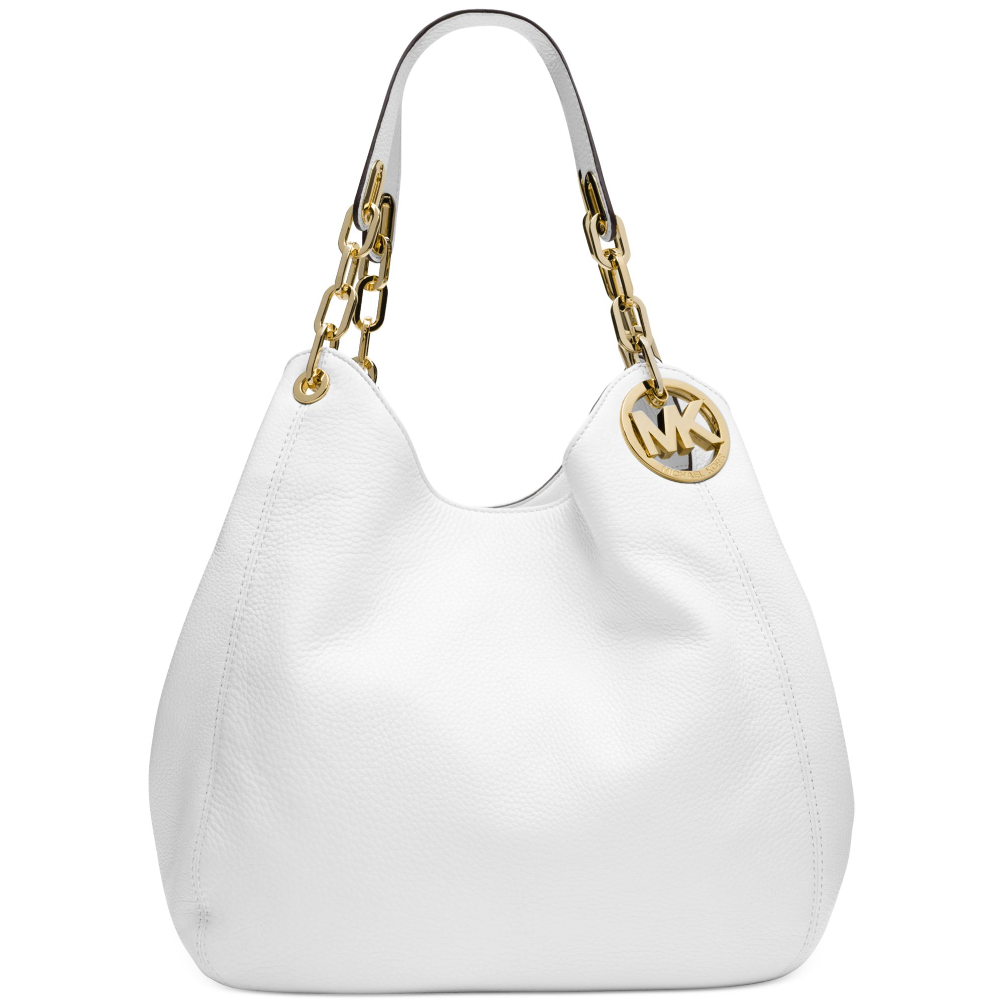 Lyst Michael Kors Fulton Large Shoulder Tote In White Gallery