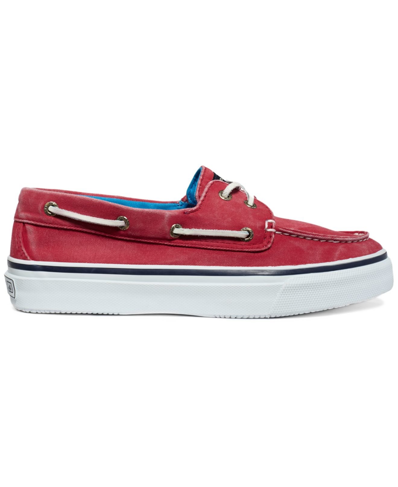 Lyst Sperry TopSider Bahama Salt Washed Boat Shoes in Red for Men