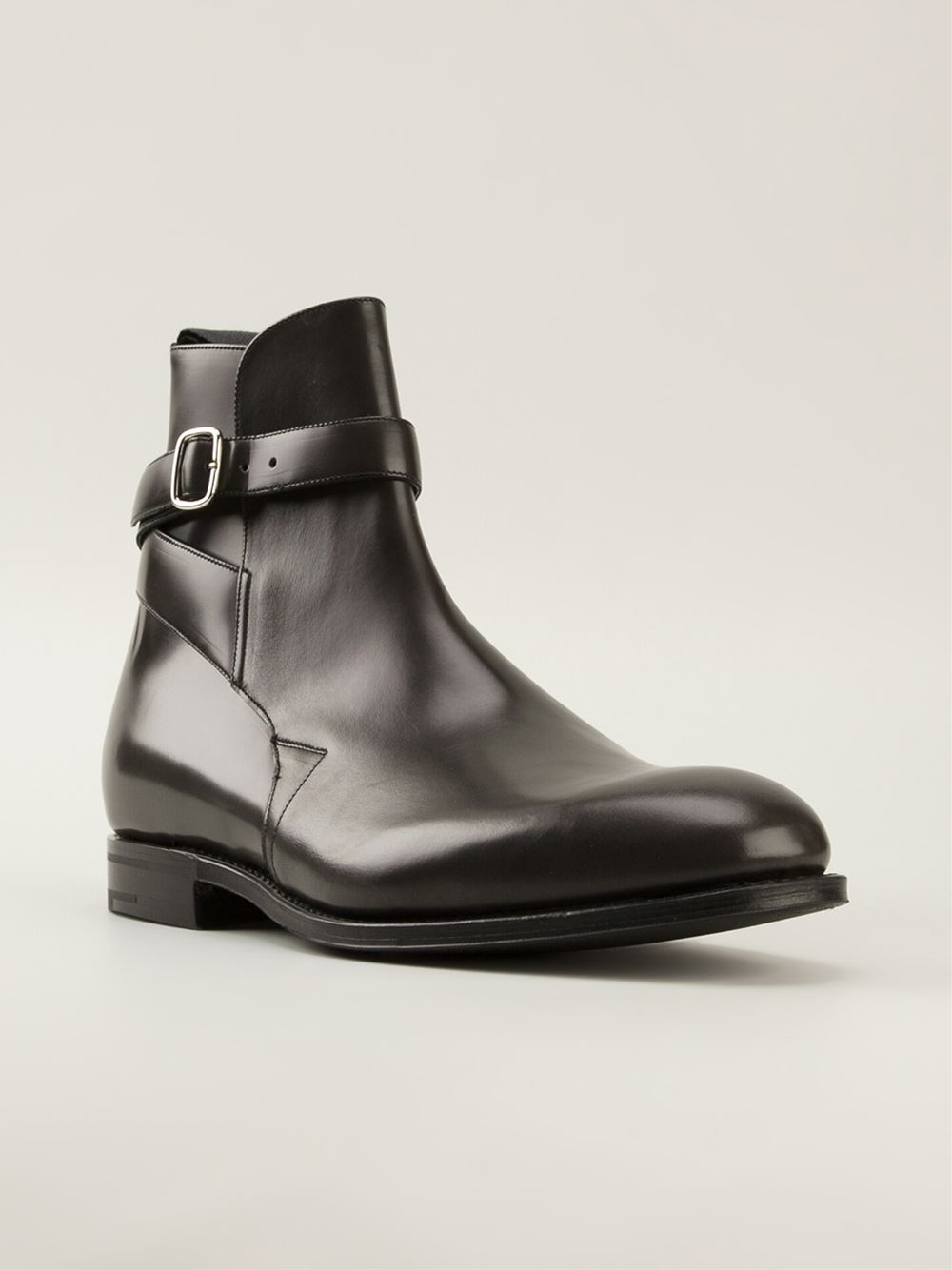 Lyst Church'S Bcukle Strap Ankle Boots in Black for Men