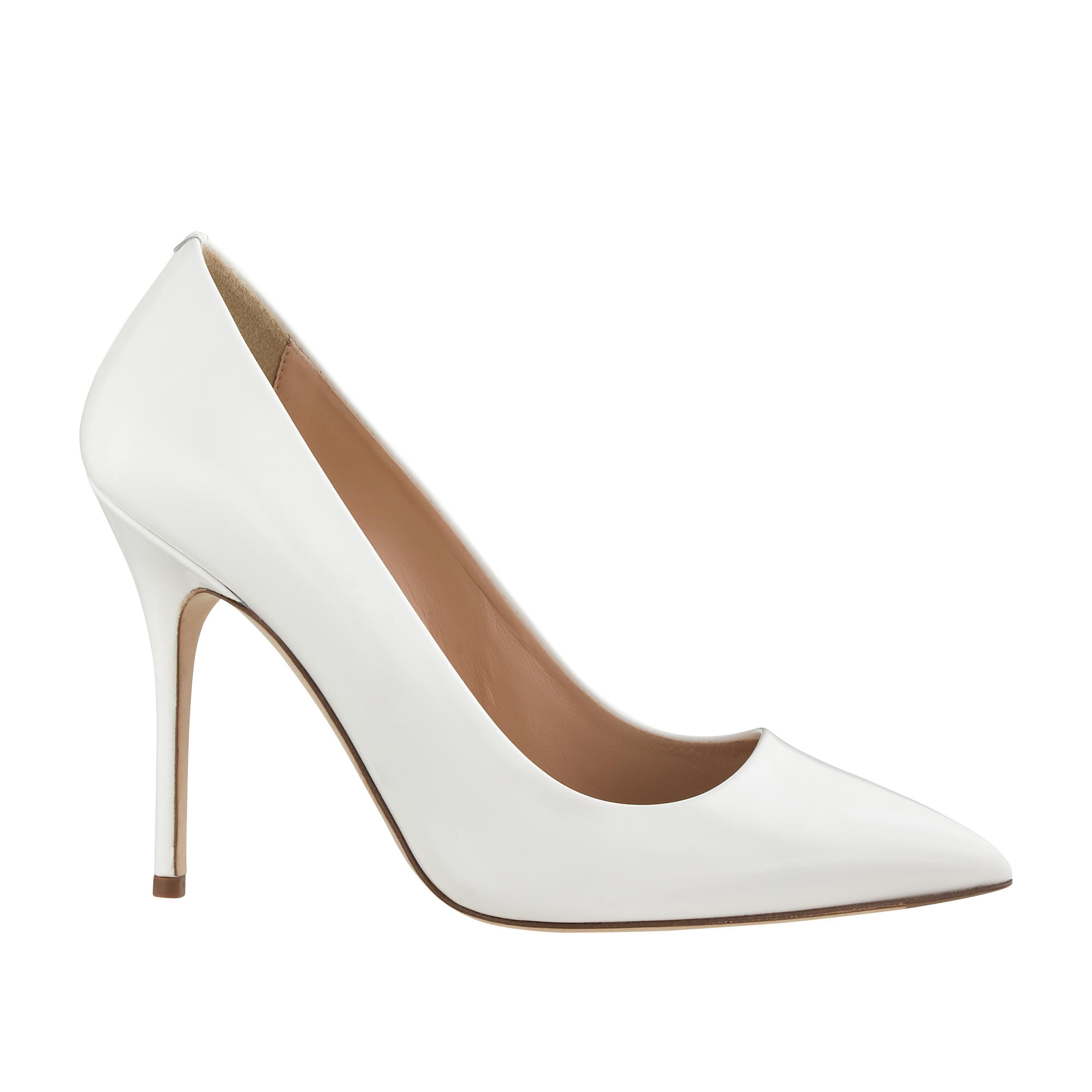 j crew roxie glossy leather pumps in white lyst j crew roxie glossy leather pumps in white lyst