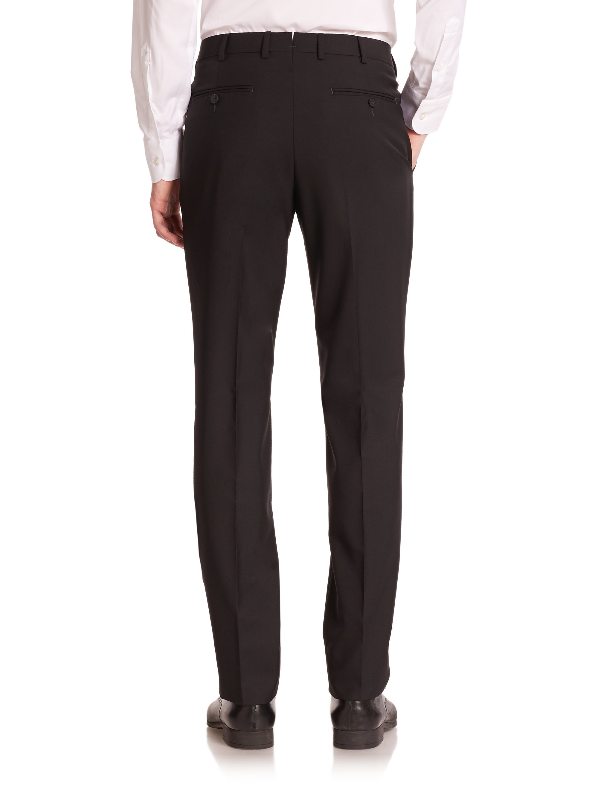 Lyst - Z Zegna Wool Dress Pants in Black for Men