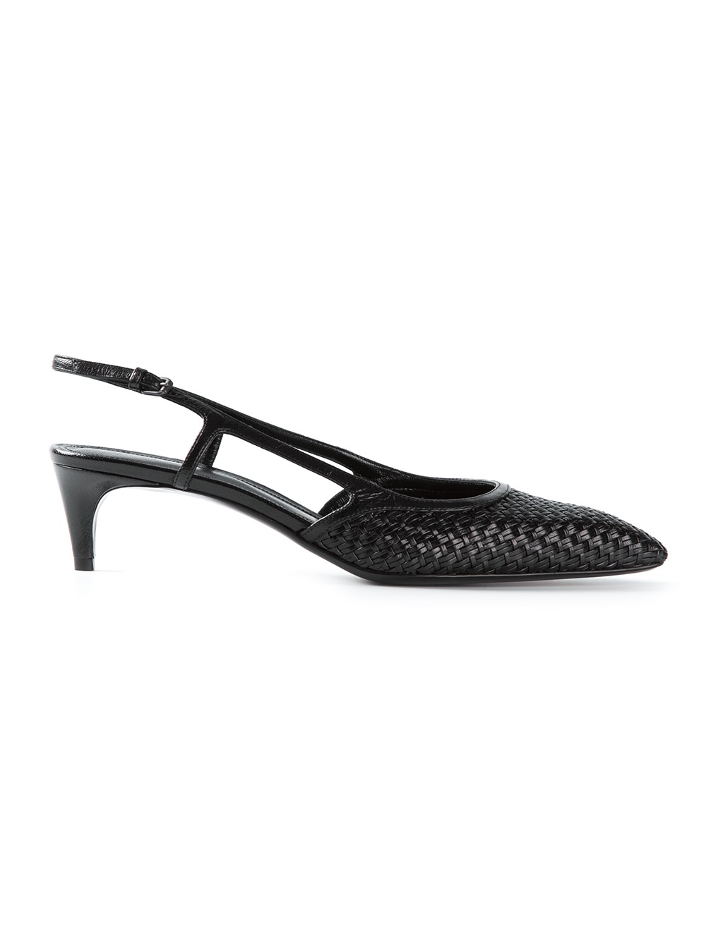 Bottega Intrecciato Slingback Pump in Black Lyst