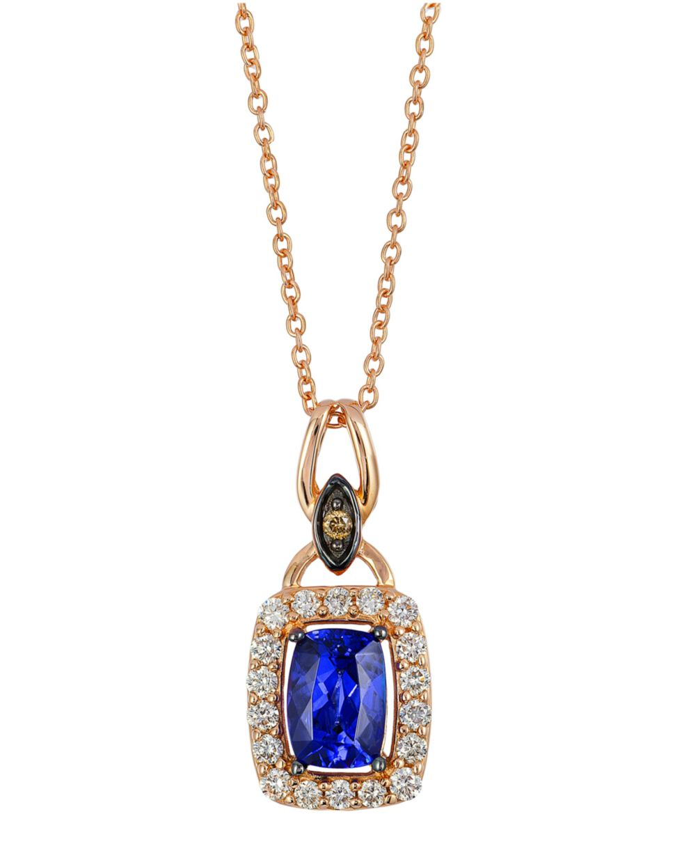 Le vian 14k Strawberry Gold Blueberry Tanzanite Pendant With Chocolate ...