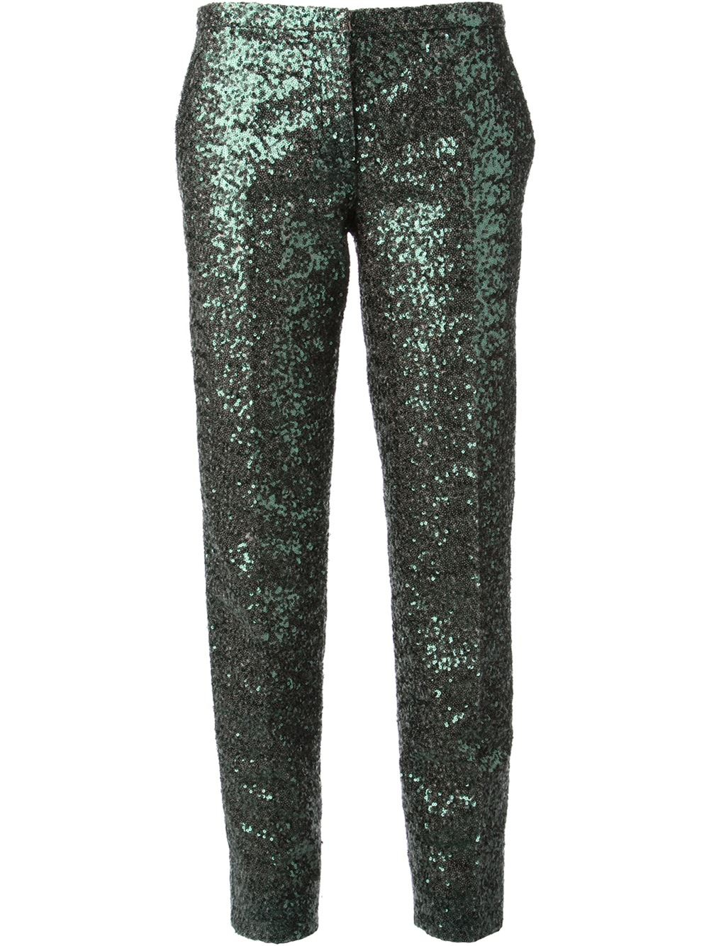 N°21 Sequin Trousers in Green | Lyst
