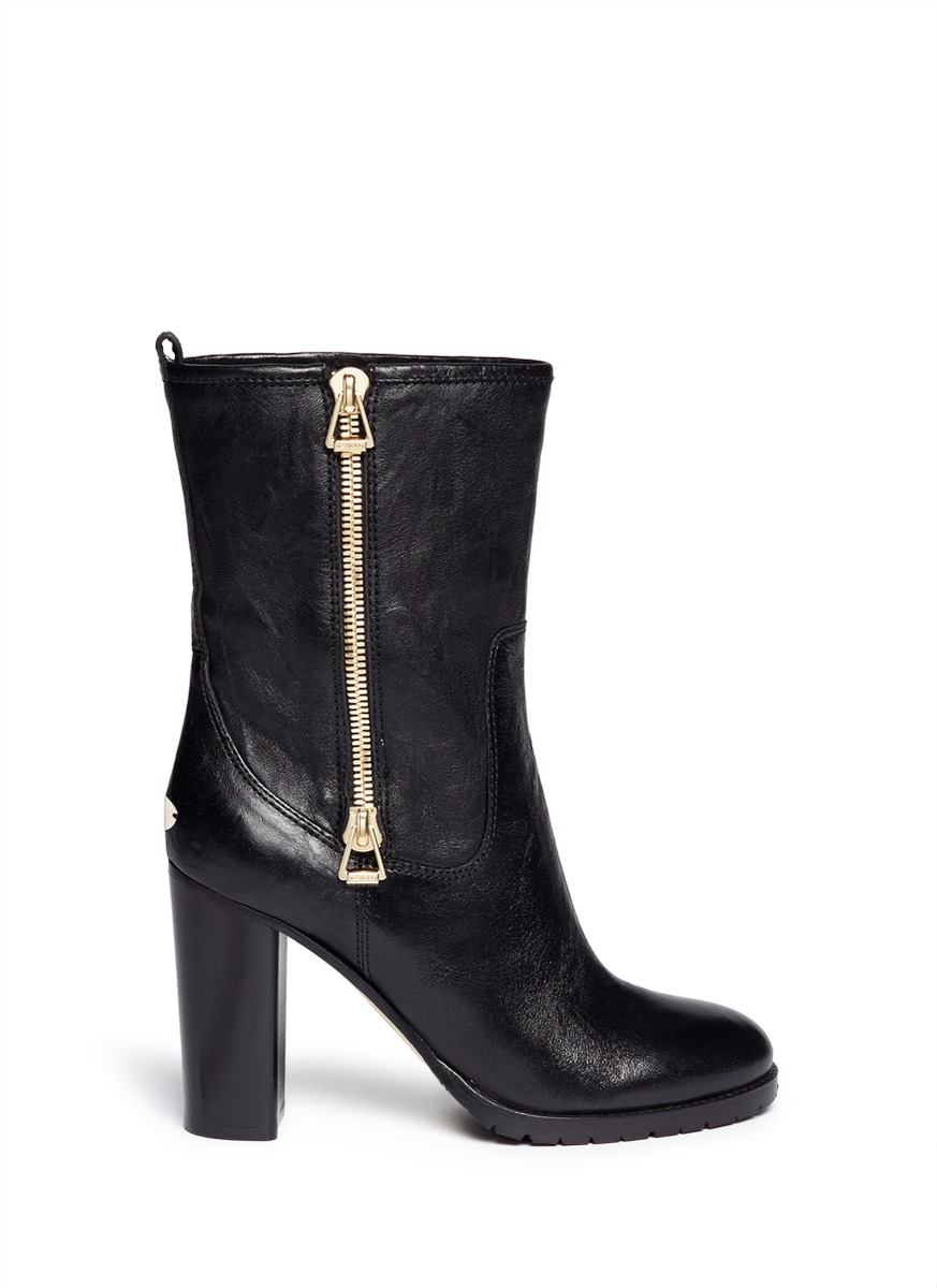 jimmy choo black leather boots