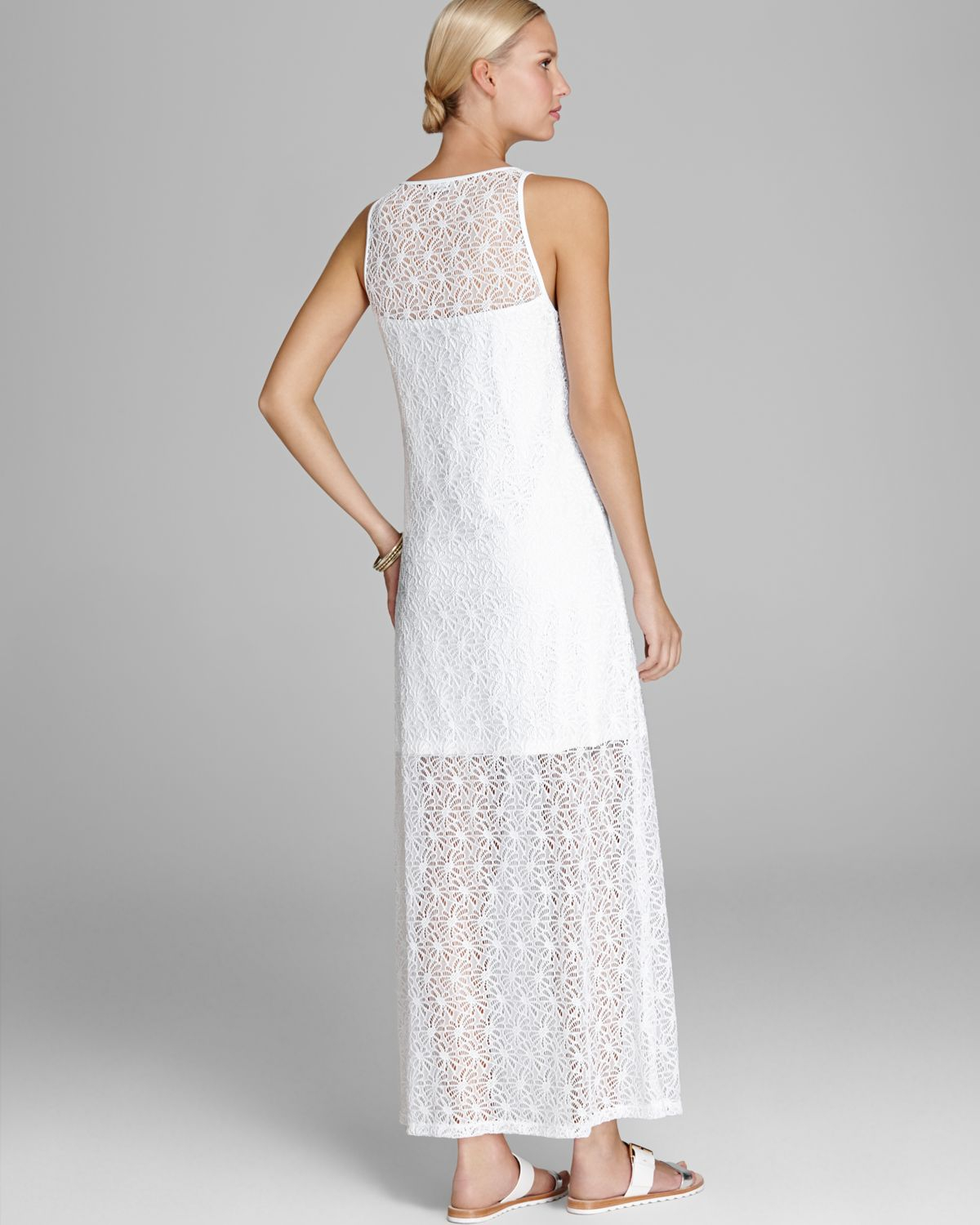 Tommy bahama Lace Covers Long Cover Up Tank Dress in White | Lyst