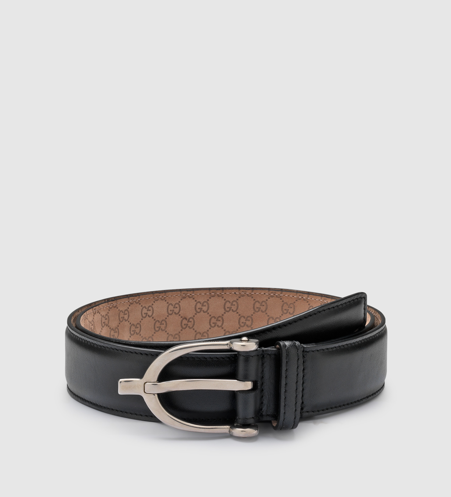 Lyst - Gucci Black Leather Belt With Spur Buckle in Black for Men
