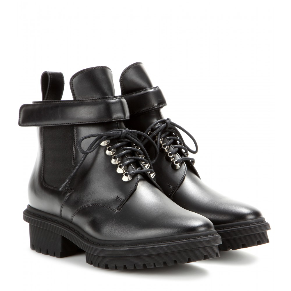balenciaga patent leather ankle boots