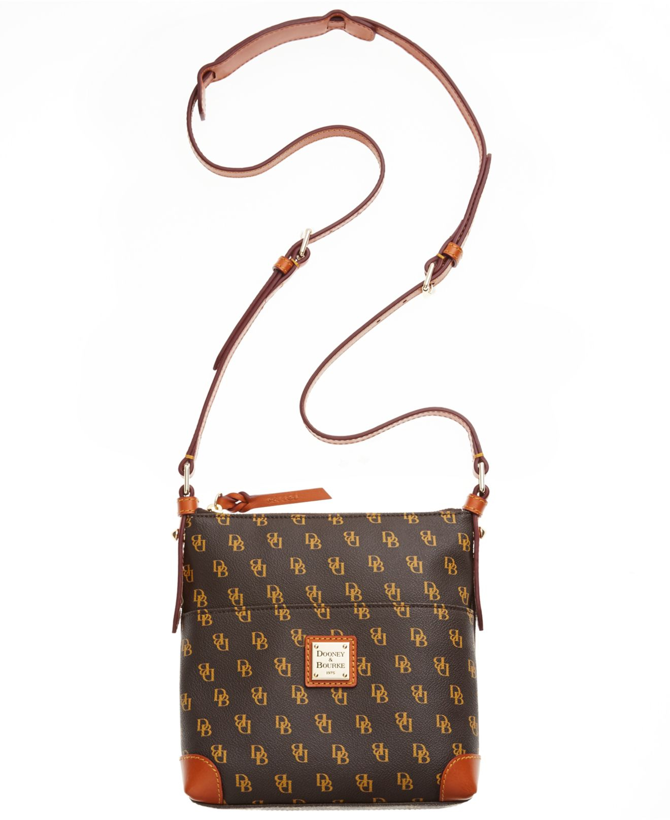 Lyst Dooney & Bourke Gretta Signature Letter Carrier Crossbody in Brown