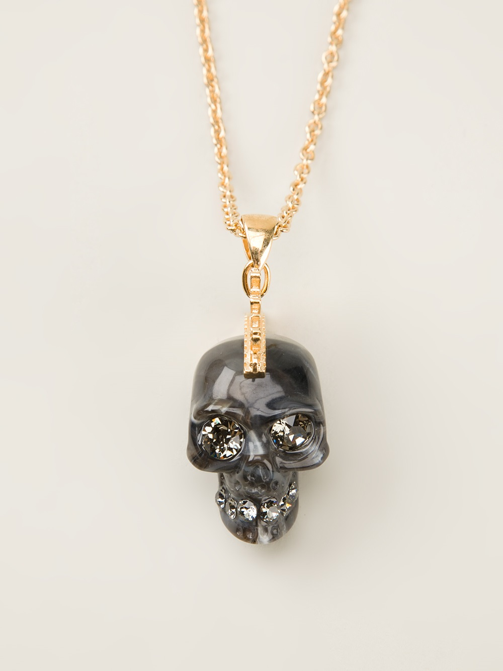 Lyst - Alexander Mcqueen Skull Pendant Necklace in Metallic