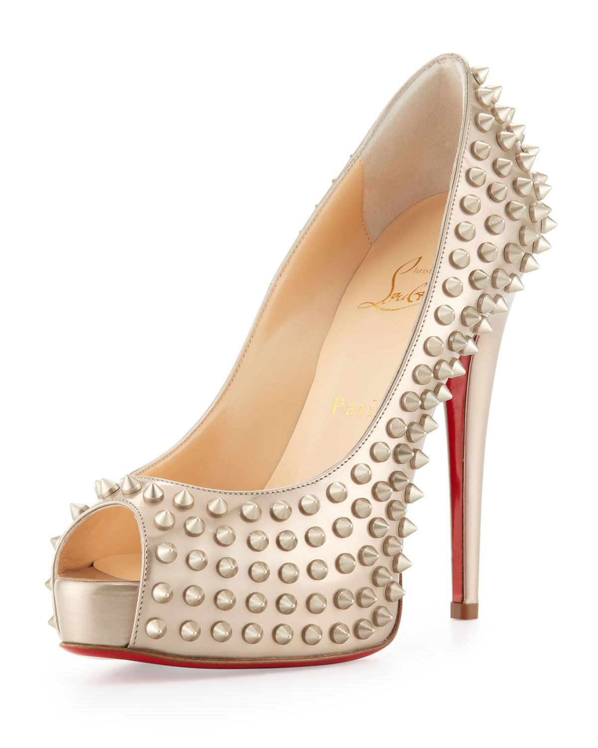 christian louboutin open-toe platform wedges Red and beige canvas ...