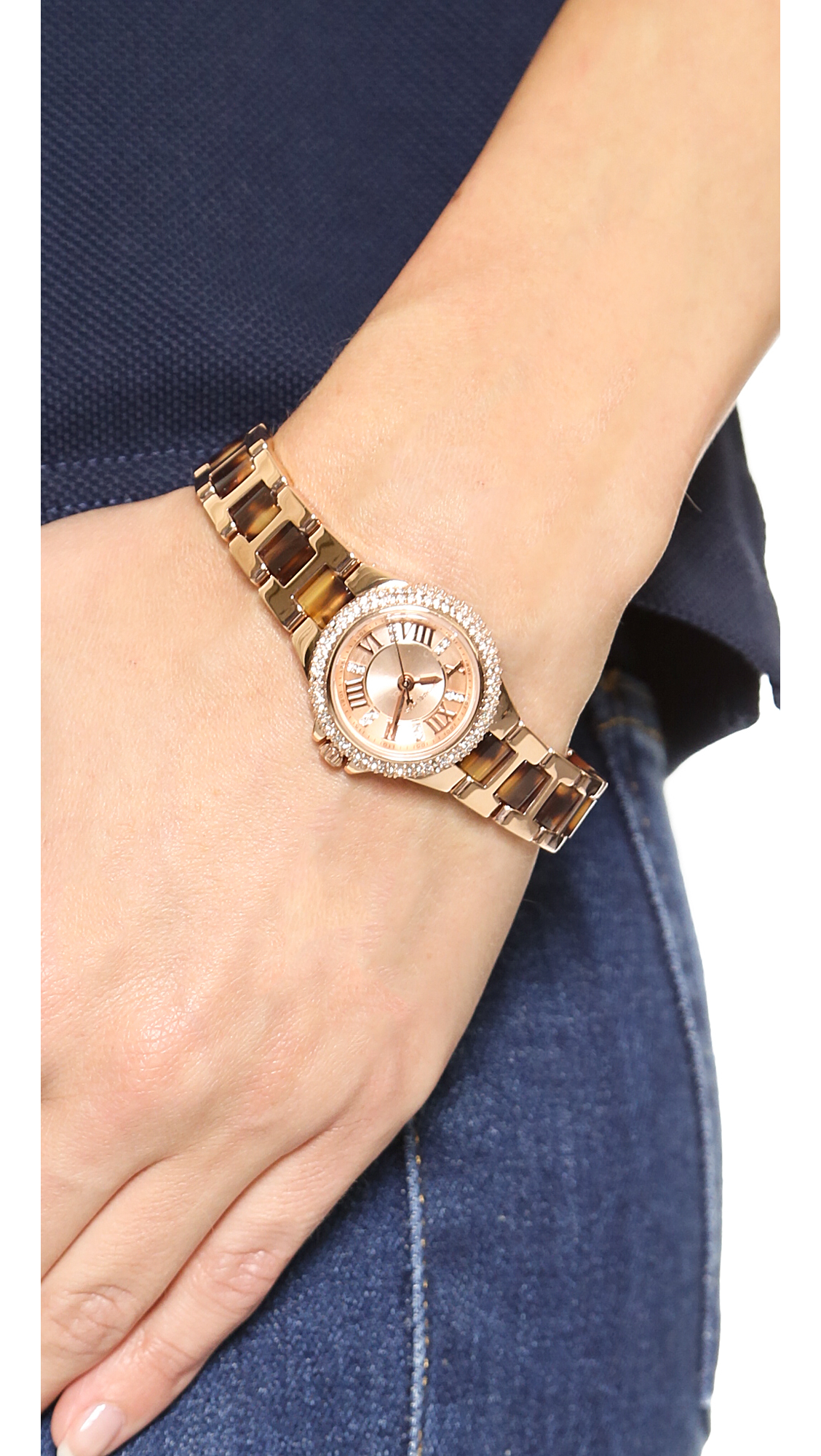 Lyst - Michael Kors Petite Camille Watch    Rose Goldtortoise