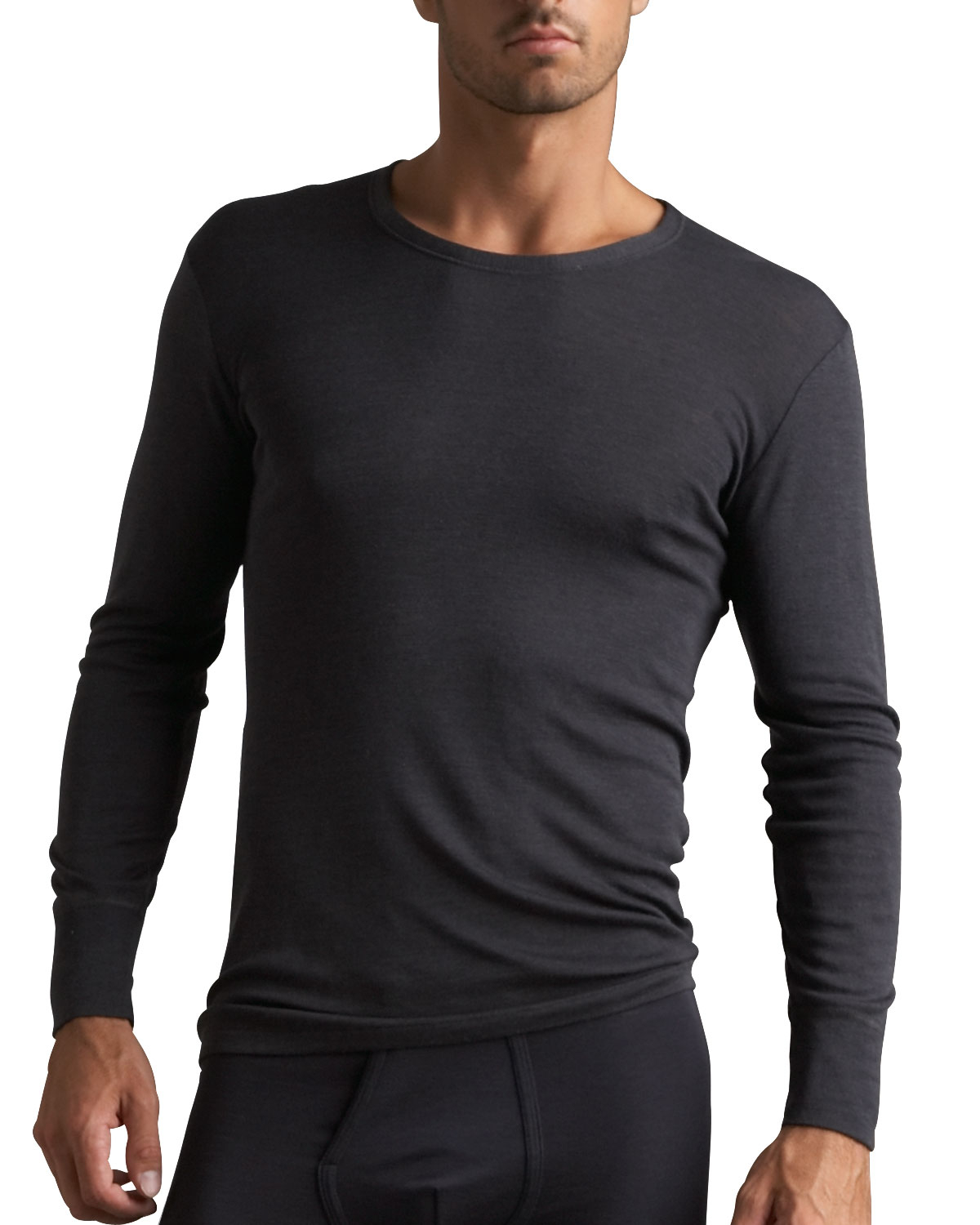 Lyst - Hanro Woolen Silk Thermal Shirt in Gray for Men