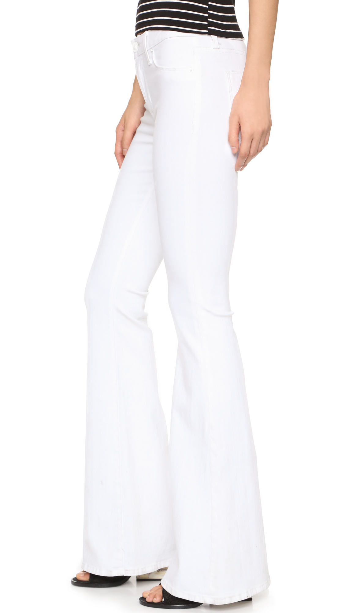 Hudson jeans Signature Petite Boot Cut Jeans in White | Lyst