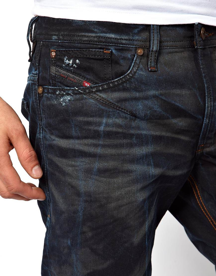 Diesel Jeans Shioner 824Y Slim Fit Color Mutation Dark Wash in Blue for ...