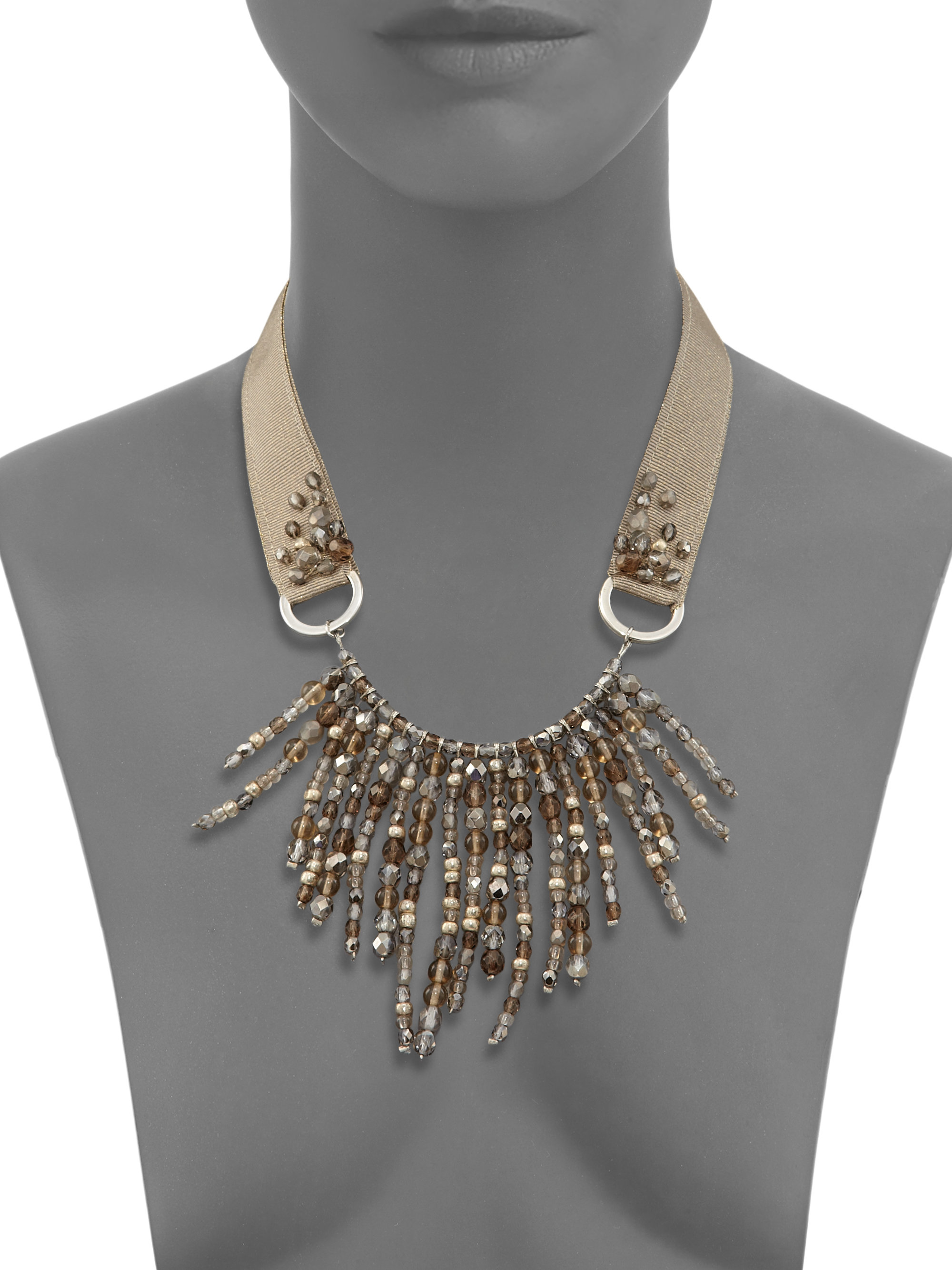 Lyst - Peserico Icicle Necklace in Brown