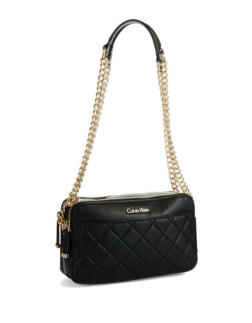 Calvin Klein Quilted Crossbody Bag In Black Lyst Gallery