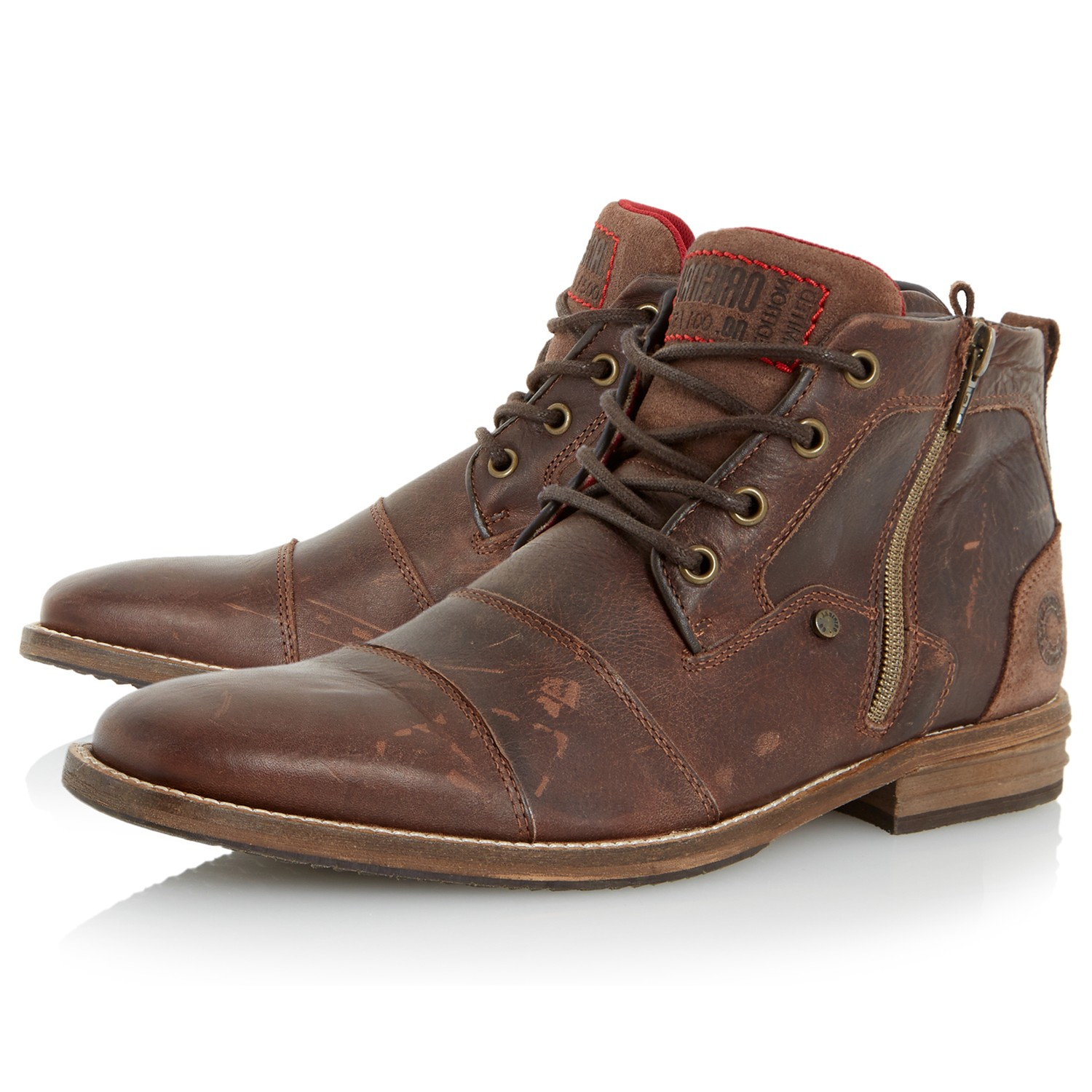dune brown biker boots