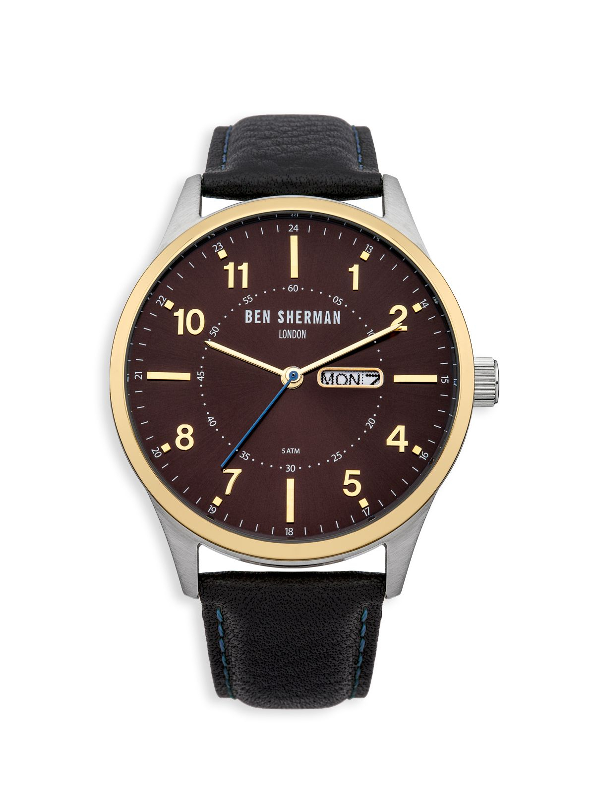 Ben sherman Contrast Sunray Dial Watch in Black for Men