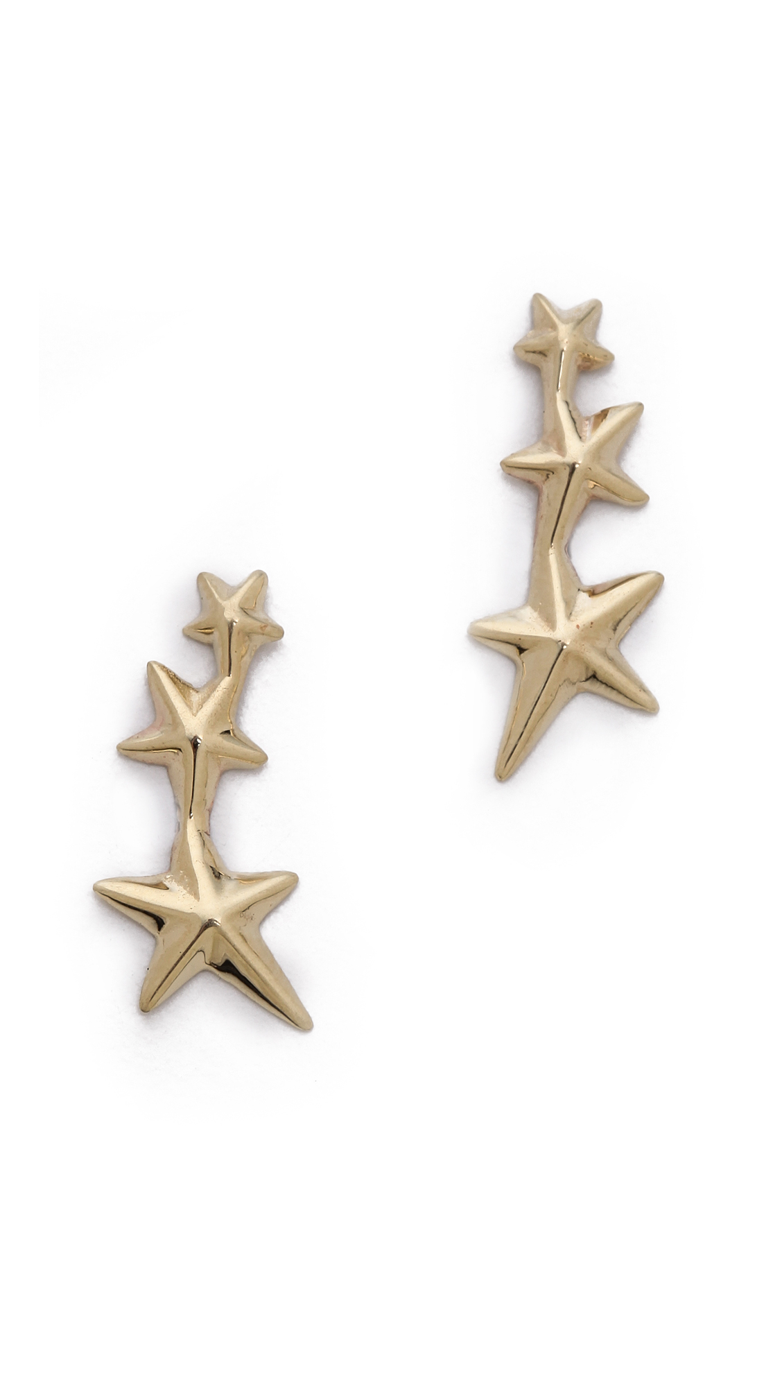 Gabriela Artigas Triple Shooting Star Earrings - Gold in Gold | Lyst