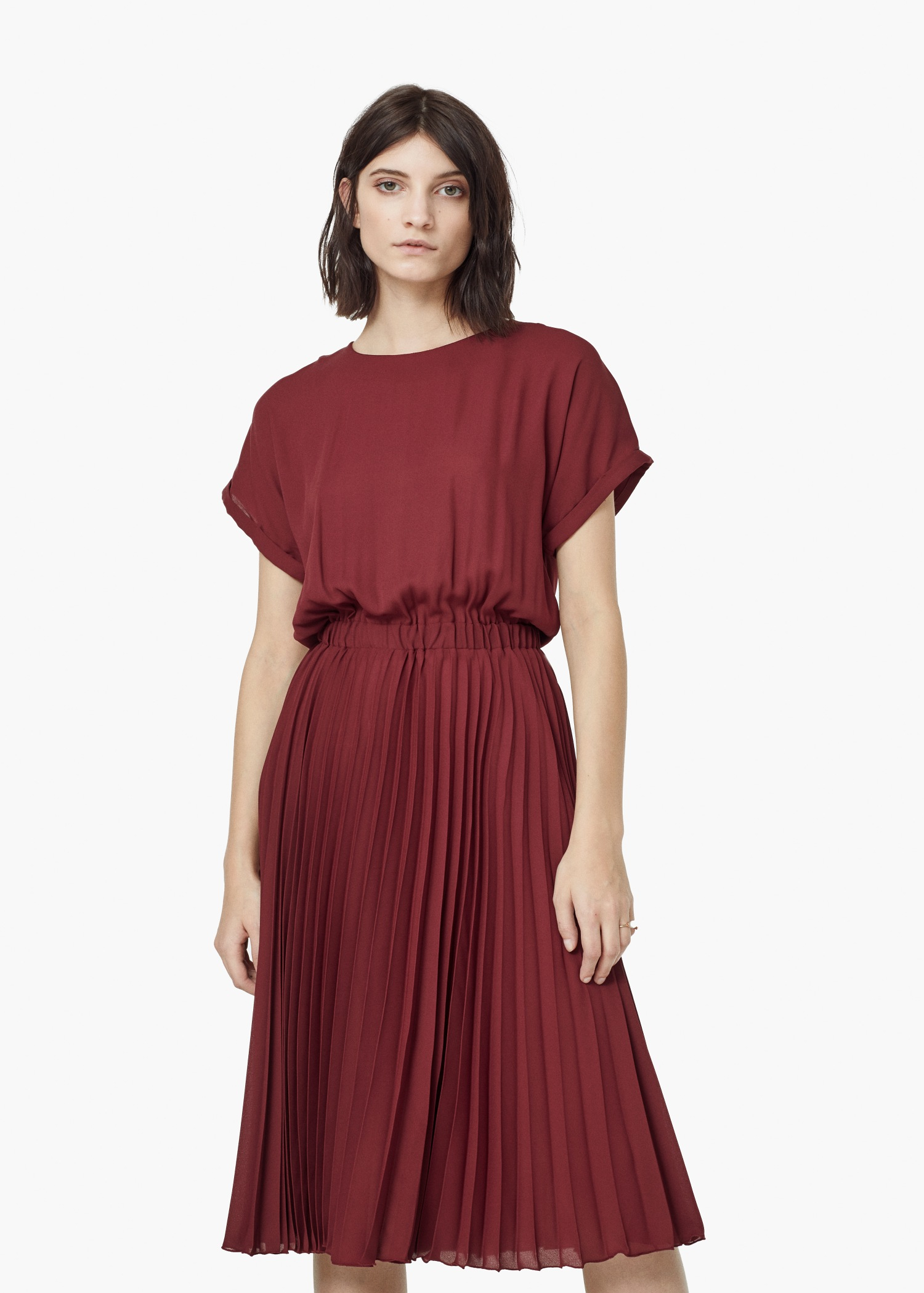 Lyst - Mango Pleated Dress in Purple