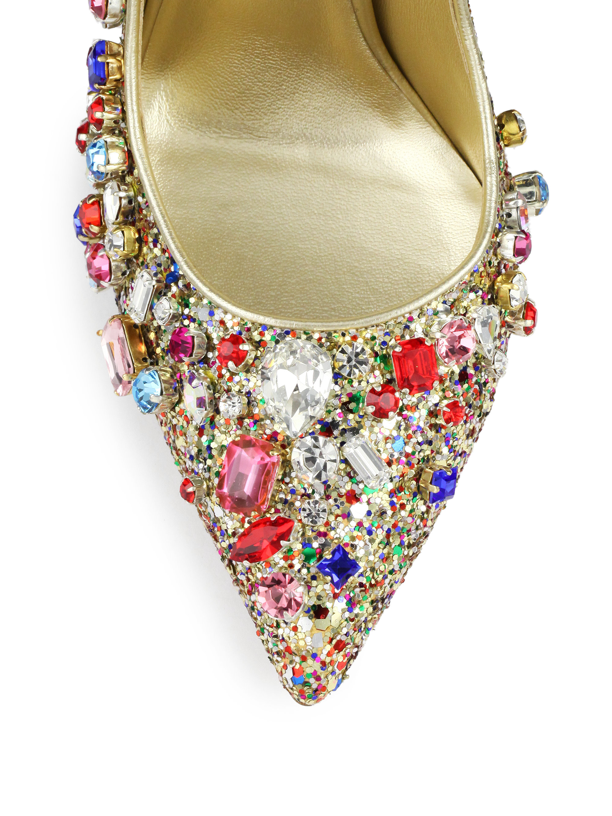 gold heels embellished