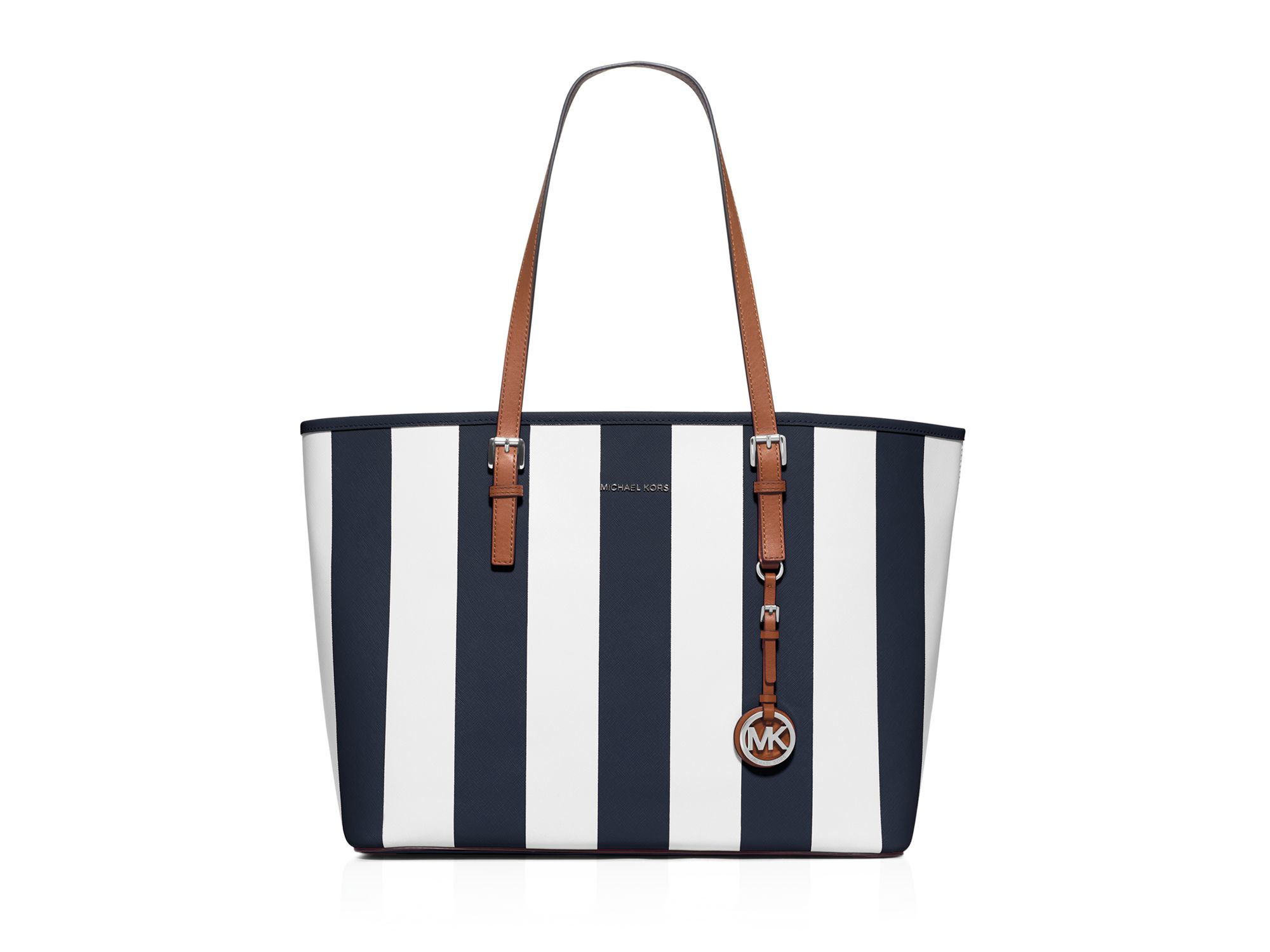 michael kors striped tote
