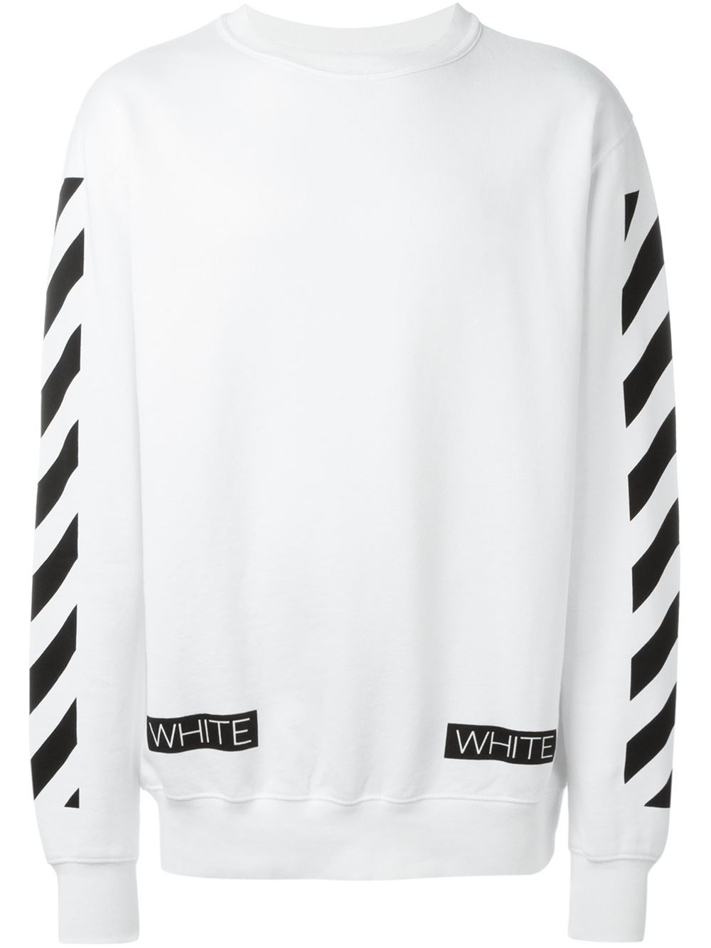 Off-white c/o virgil abloh Crewneck Sweatshirt in Black for Men | Lyst