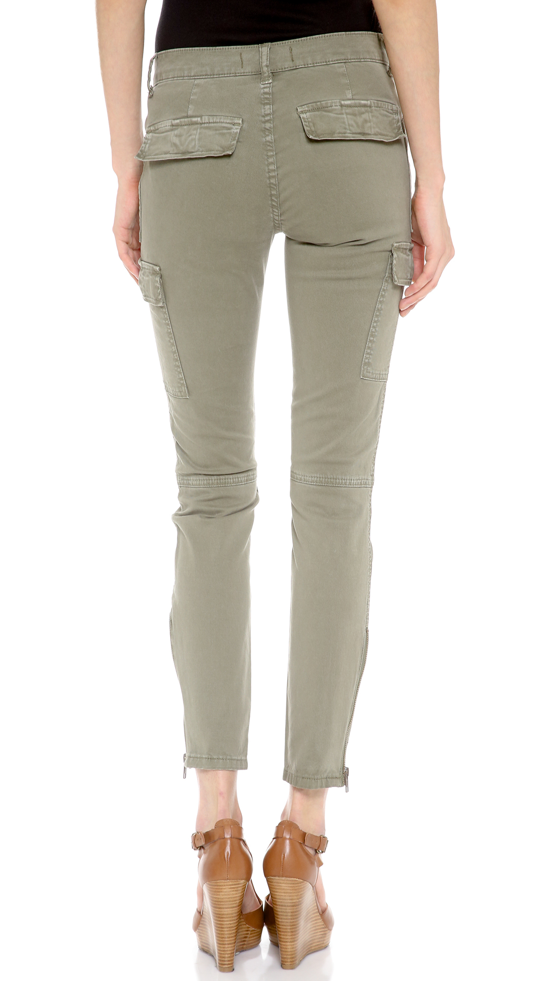 Lyst - Madewell Skinny Ankle Zip Cargo Pants in Green