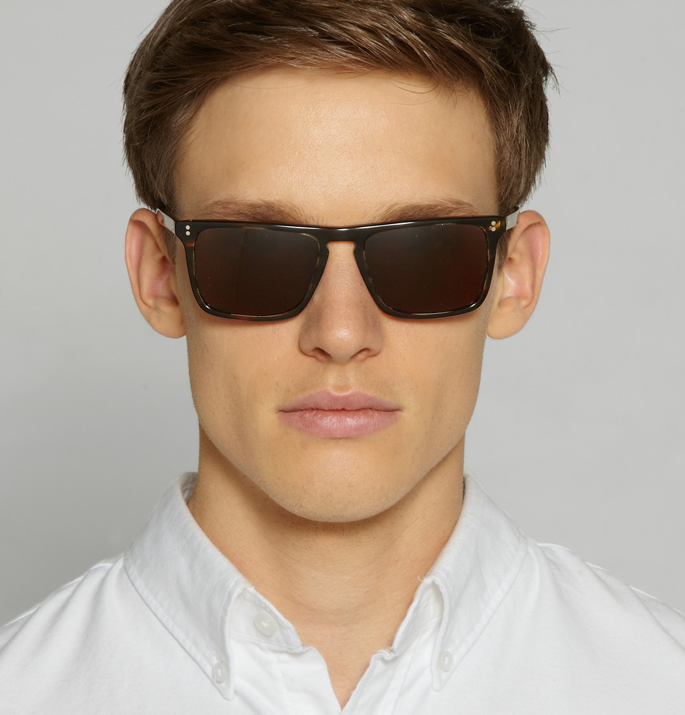 Lyst - Oliver peoples Bernardo Dframe Acetate Sunglasses in Brown for Men