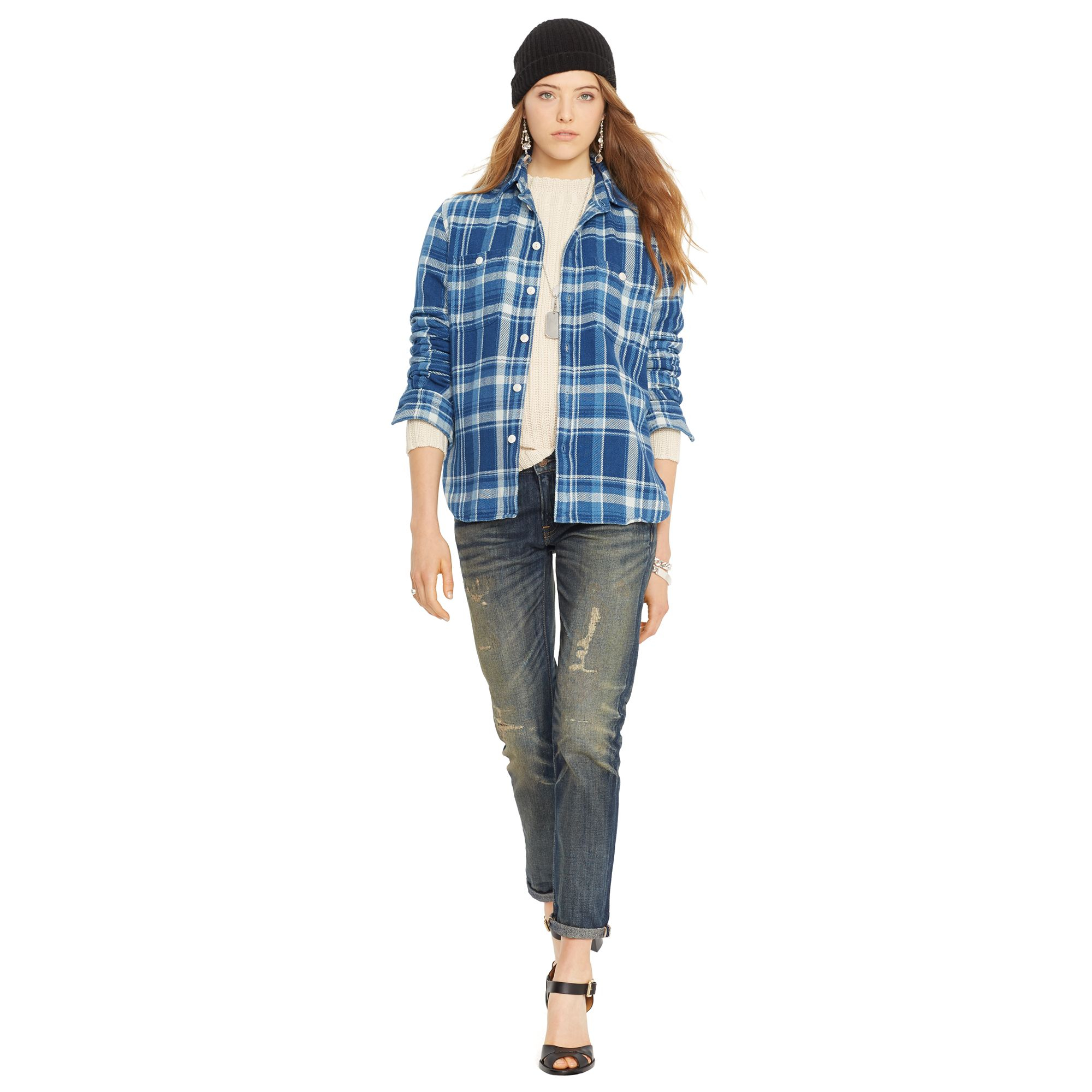 polo ralph lauren womens flannel shirt