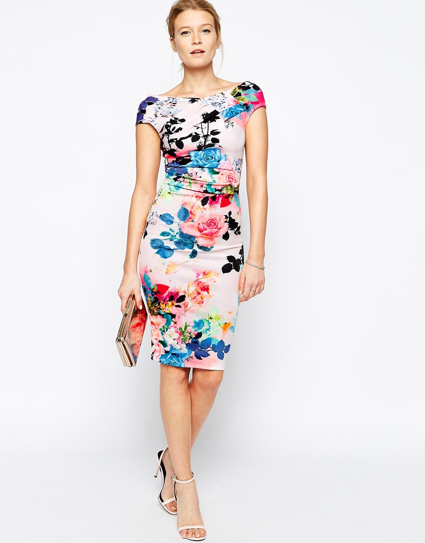 Lyst - Lipsy Dress In Vivid Floral Print