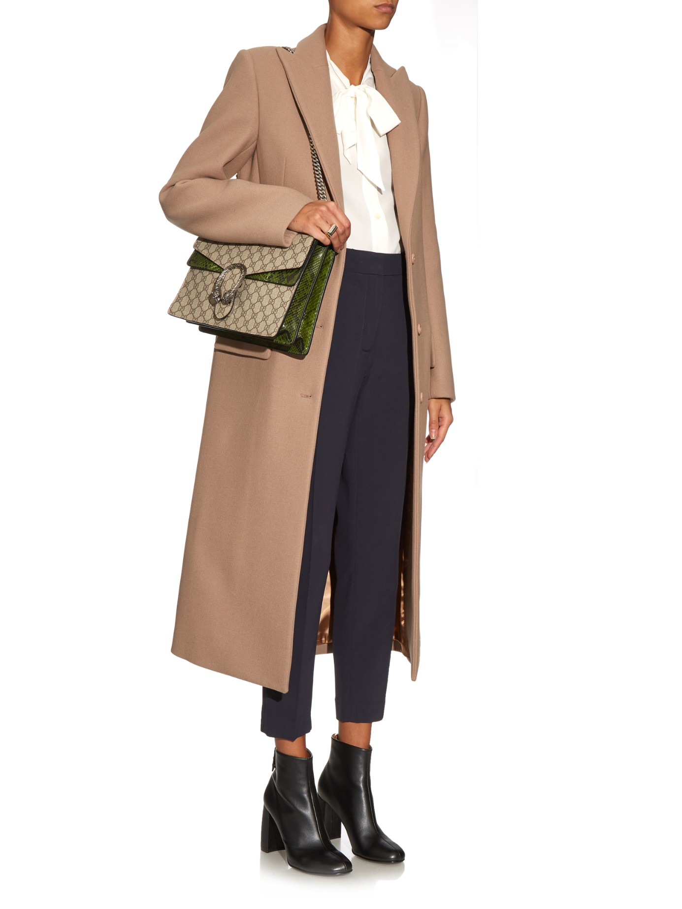 Gucci Dionysus Gg Supreme Canvas Shoulder Bag In Green Lyst Gallery