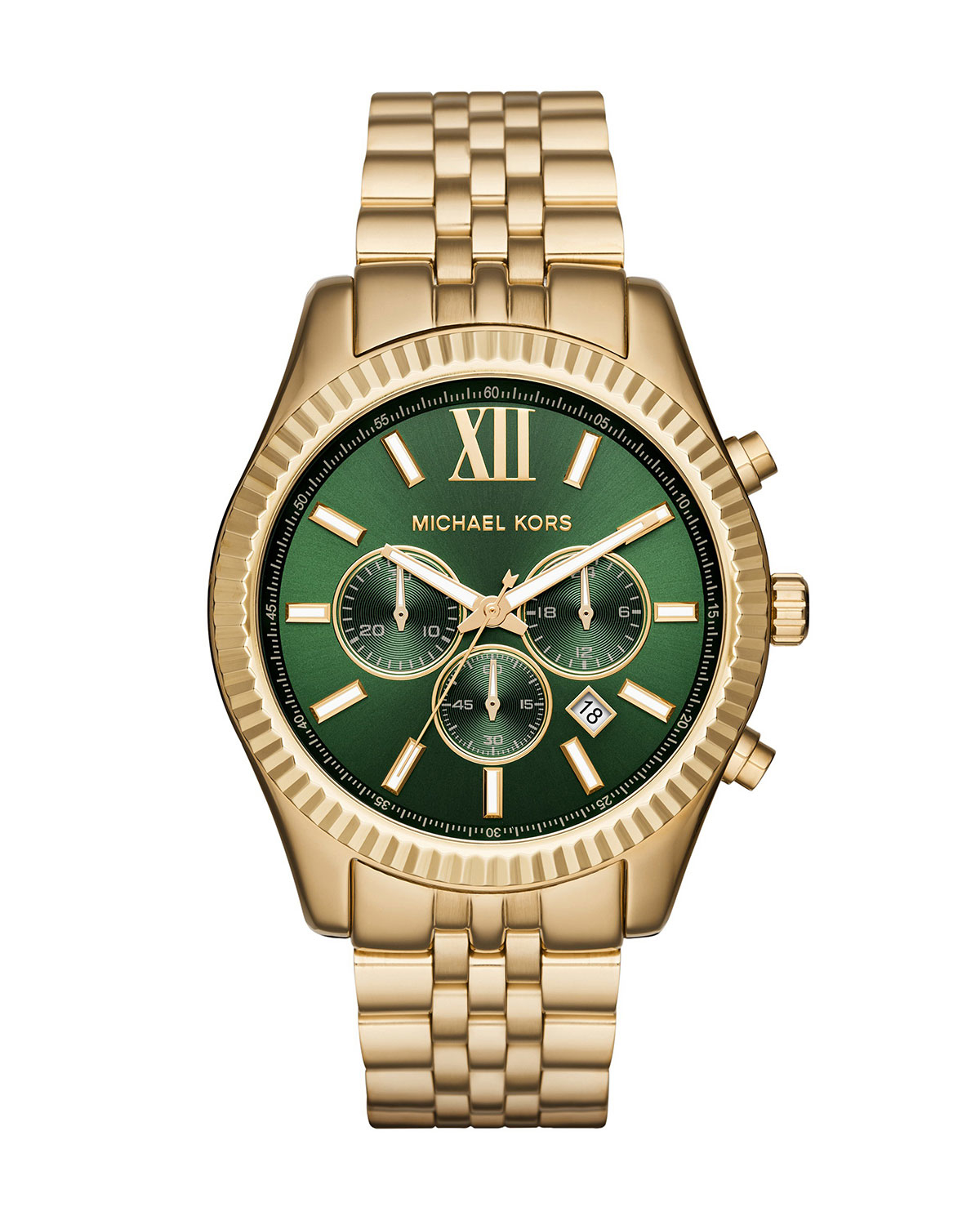 Lyst - Michael Kors 44mm Lexington Bracelet Watch in Green for Men