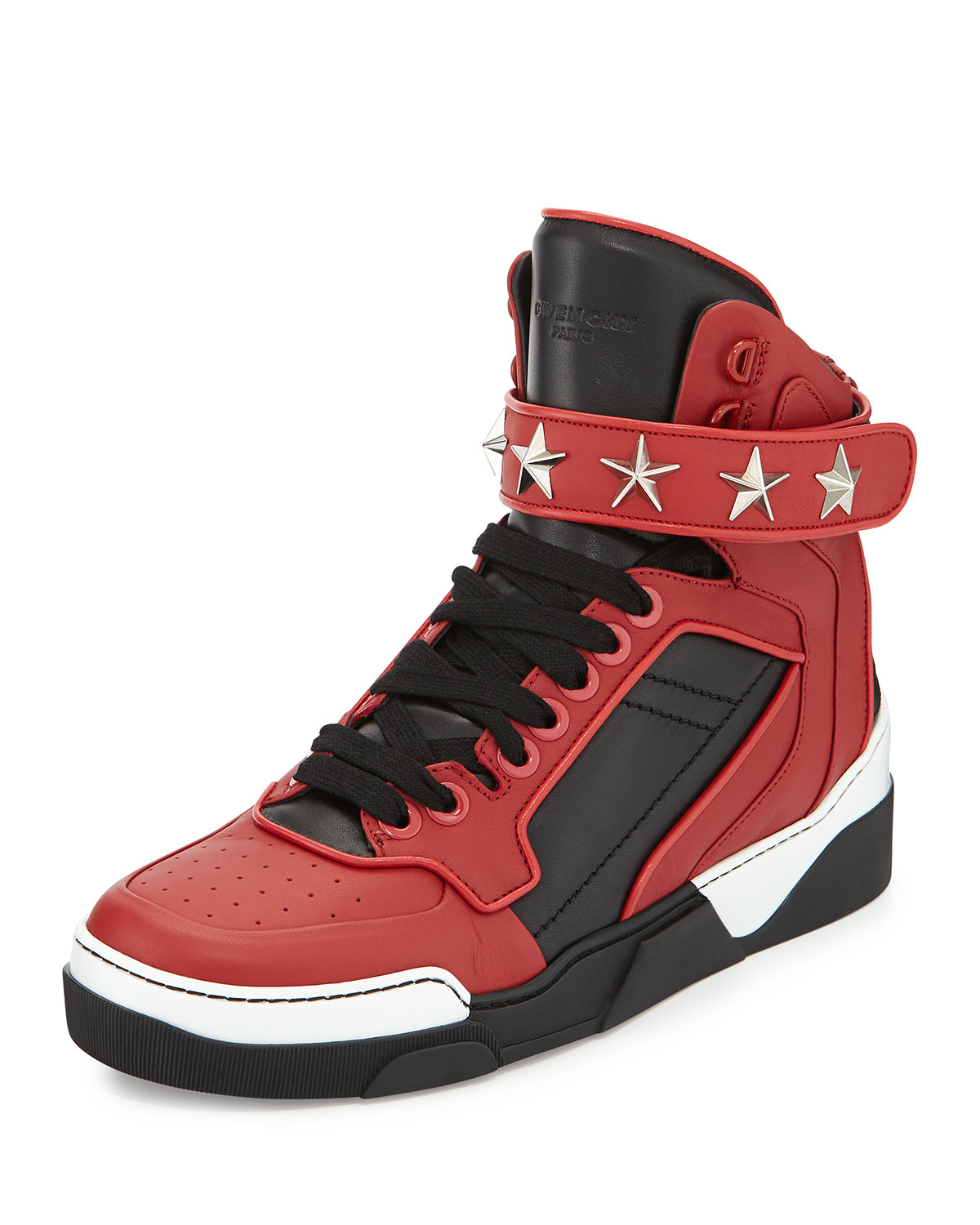 Skyhigh swg. Givenchy Tyson Sneakers. High Top Sneakers. High Top Sneakers men. Black and Red Sneaker.