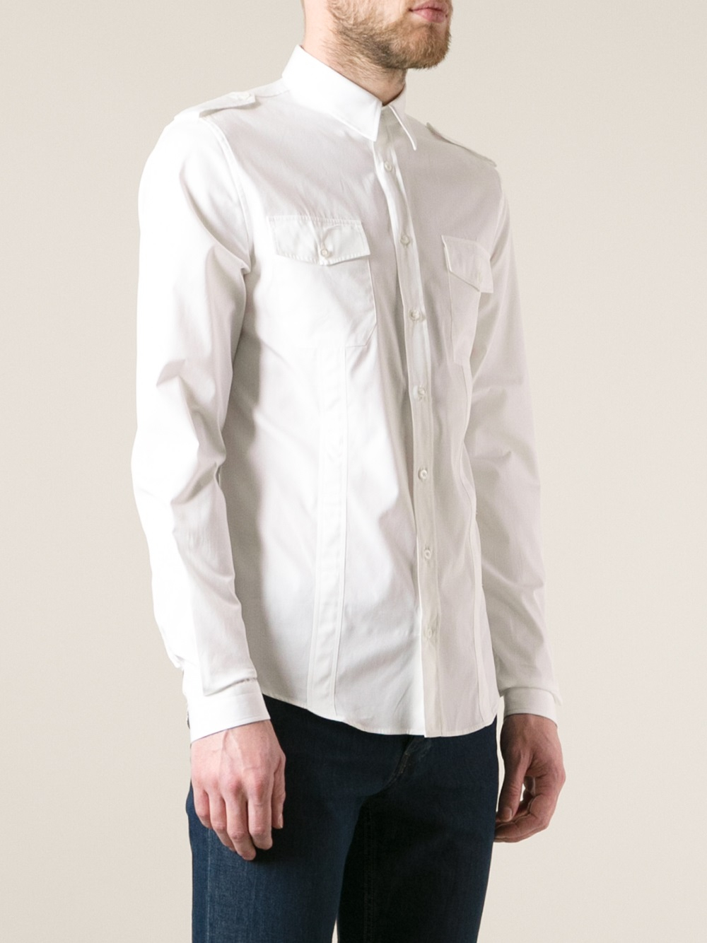 Lyst - Gucci Button Down Shirt in White for Men