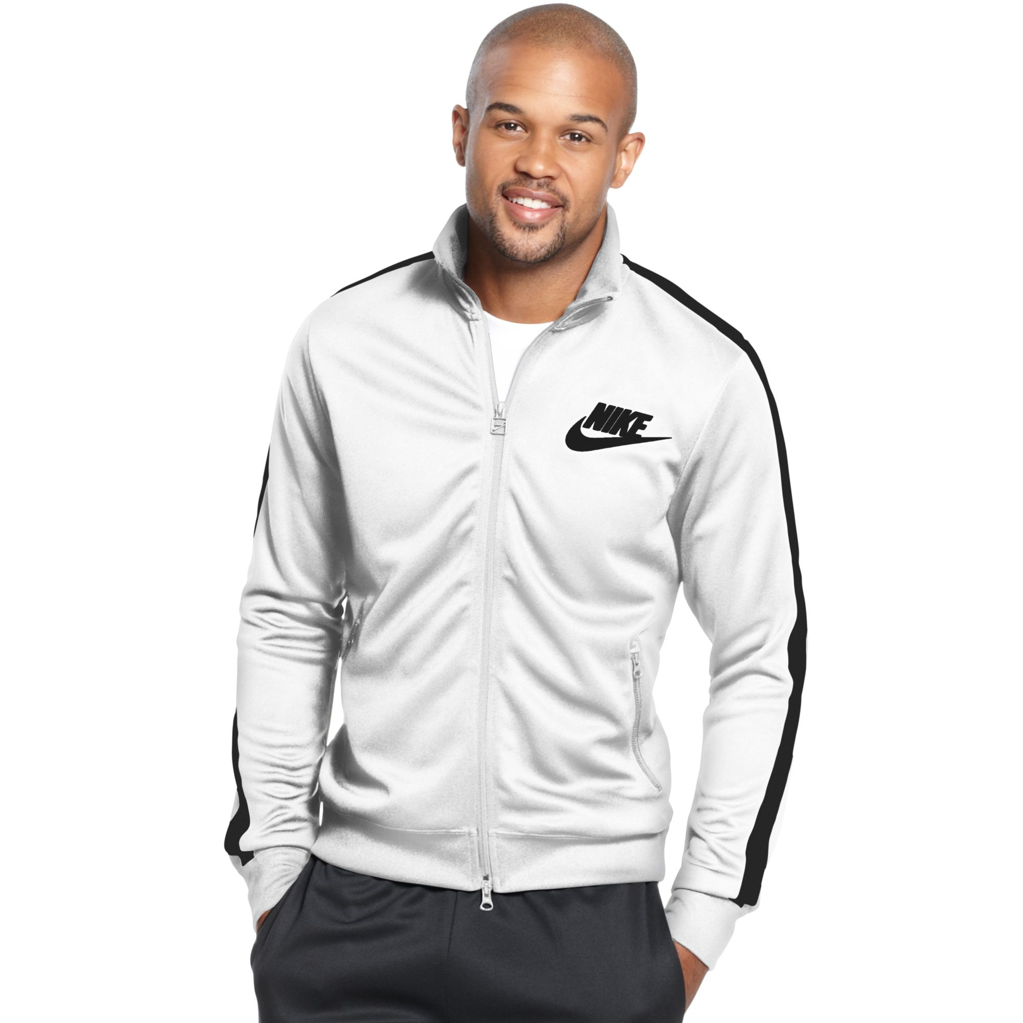 Lyst Nike Logo Track Jacket in White for Men