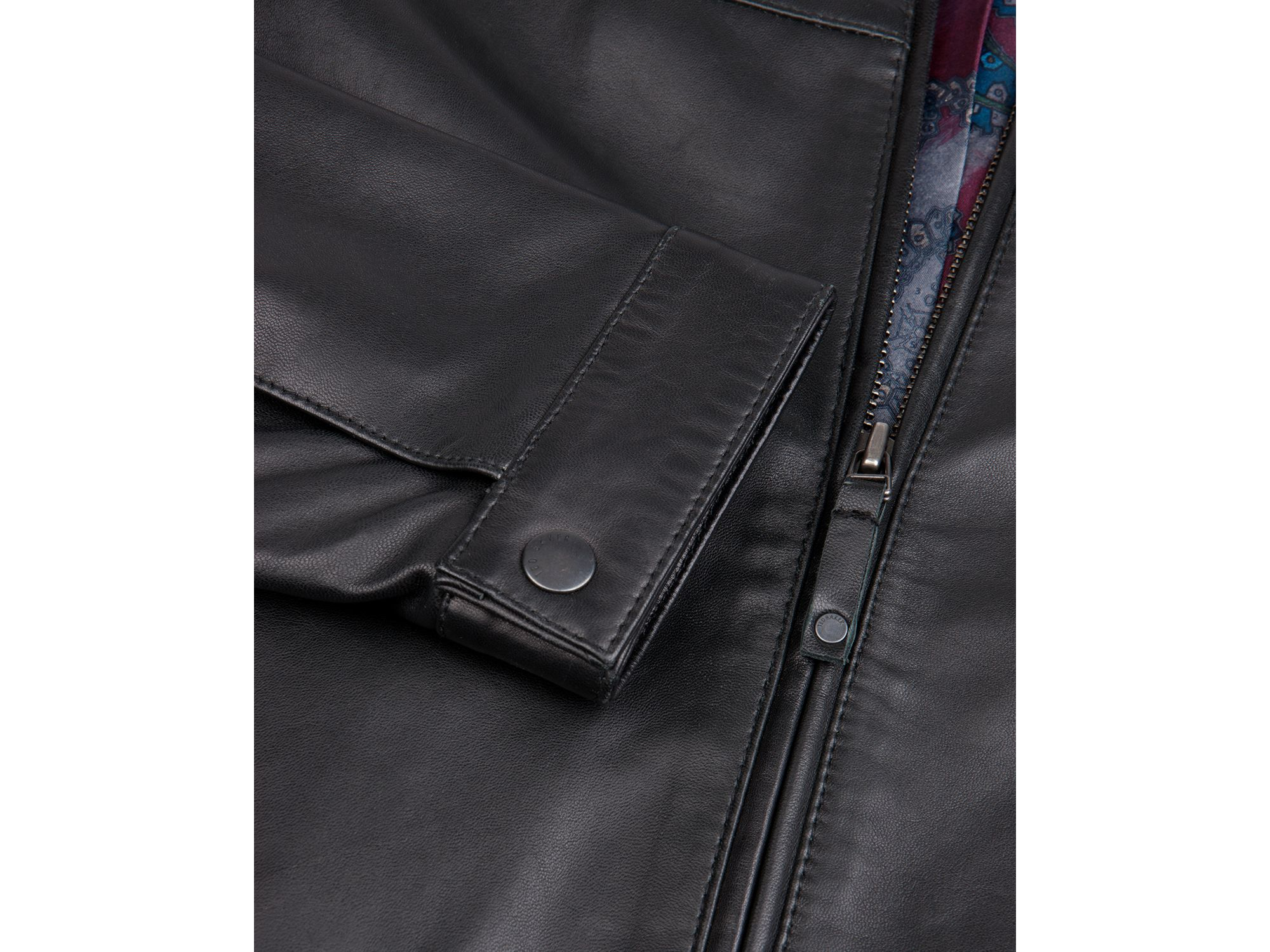 Ted Baker Wild One Biker Leather Jacket Black Ted Baker London Wildone Biker Jacket Nordstrom Leather In Black