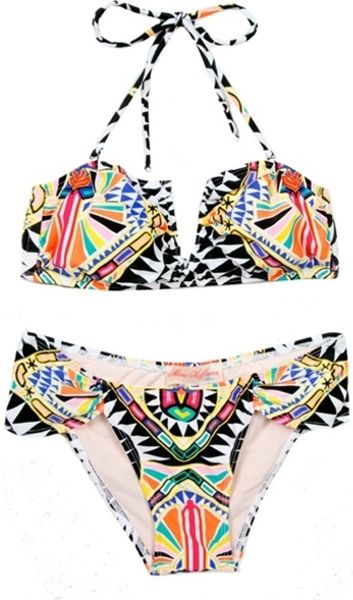 Mara Hoffman Cosmic Fountain V Wire Bikini in Multicolor | Lyst