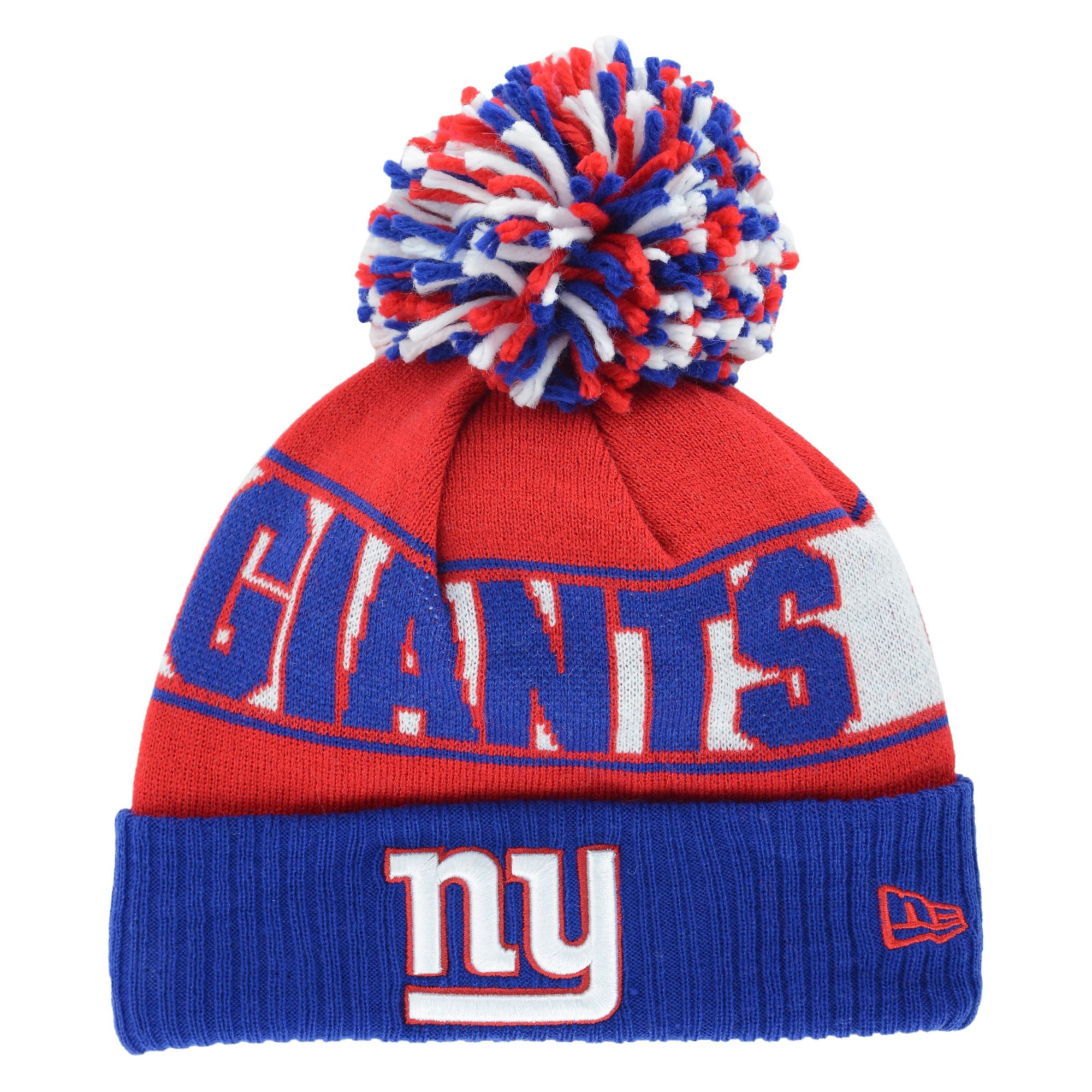 New era New York Giants Rep Your Team Pom Knit Hat in Blue (RoyalBlue